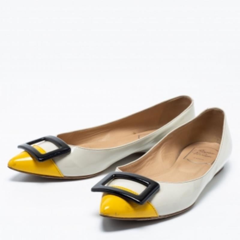 Roger Vivier Trompette en cuir verni tricolore Taille 36 en vente 4