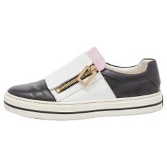 Roger Vivier Tricolor Leather Sneaky Viv Zip Sneakers Size 36