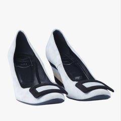 Roger Vivier Trompette Black Wedge Buckle Pumps - '10s