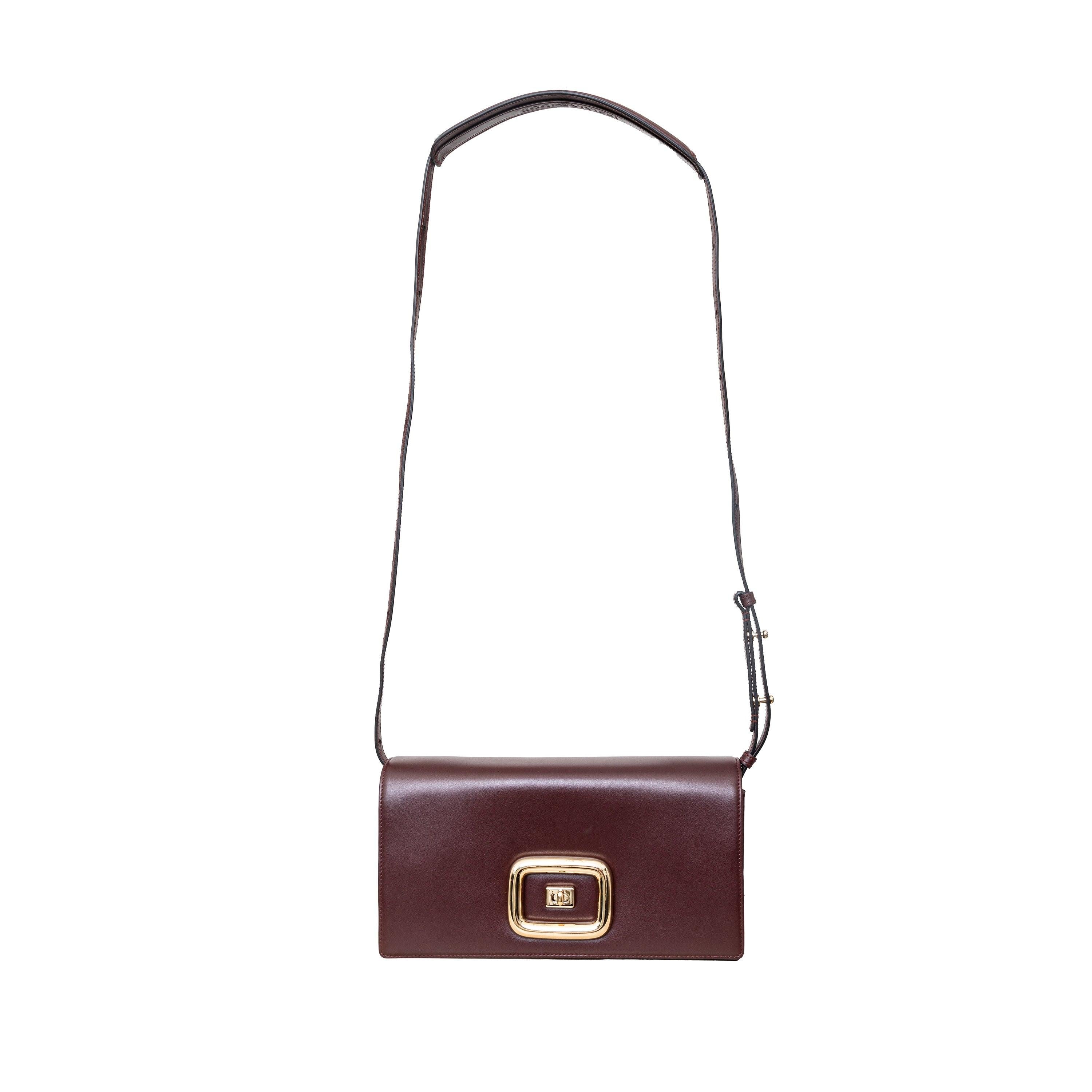 Black Roger Vivier Viv' Choc Crossbody Bag - '20s For Sale