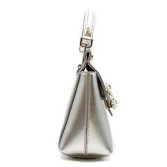 Roger Vivier Viv' Flower Strass Buckle silver leather bag