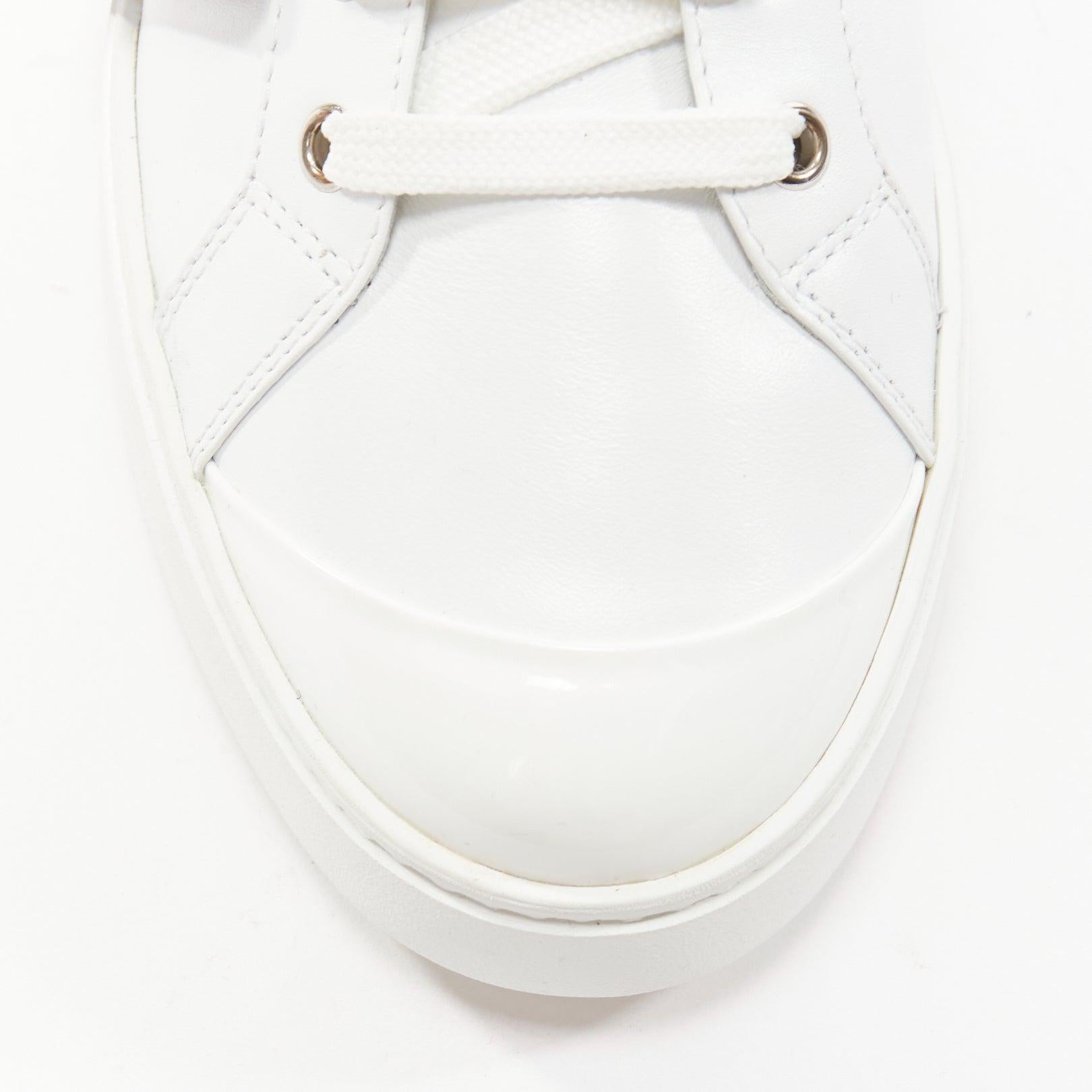 ROGER VIVIER Viv Skate white patent silver RV buckle sneakers EU38.5 For Sale 2