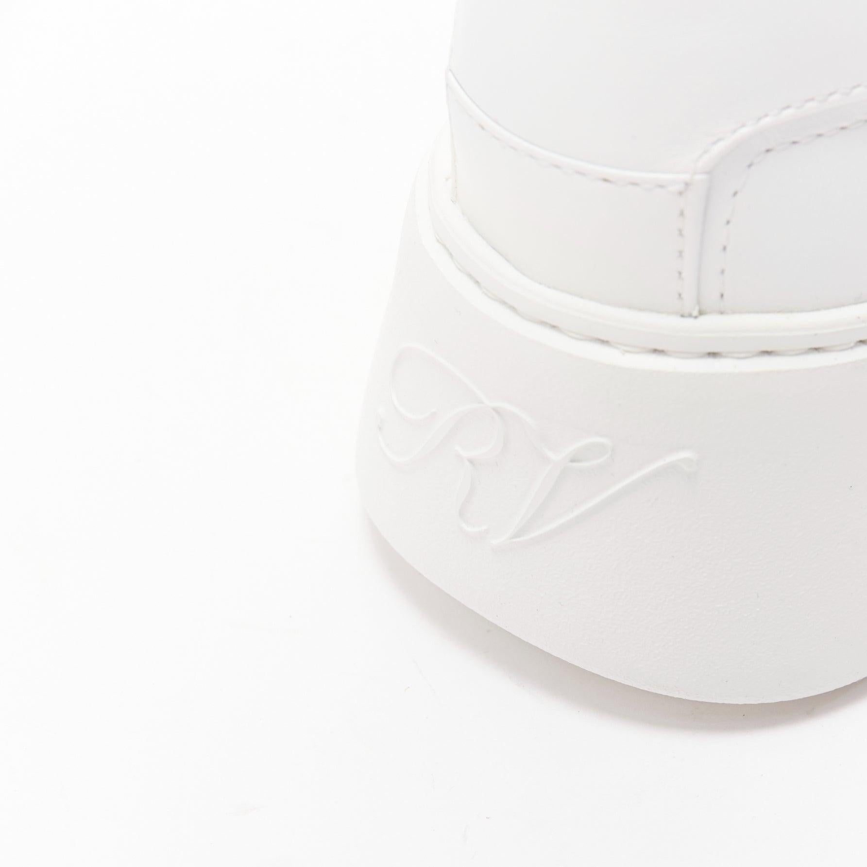ROGER VIVIER Viv Skate white patent silver RV buckle sneakers EU38.5 For Sale 3
