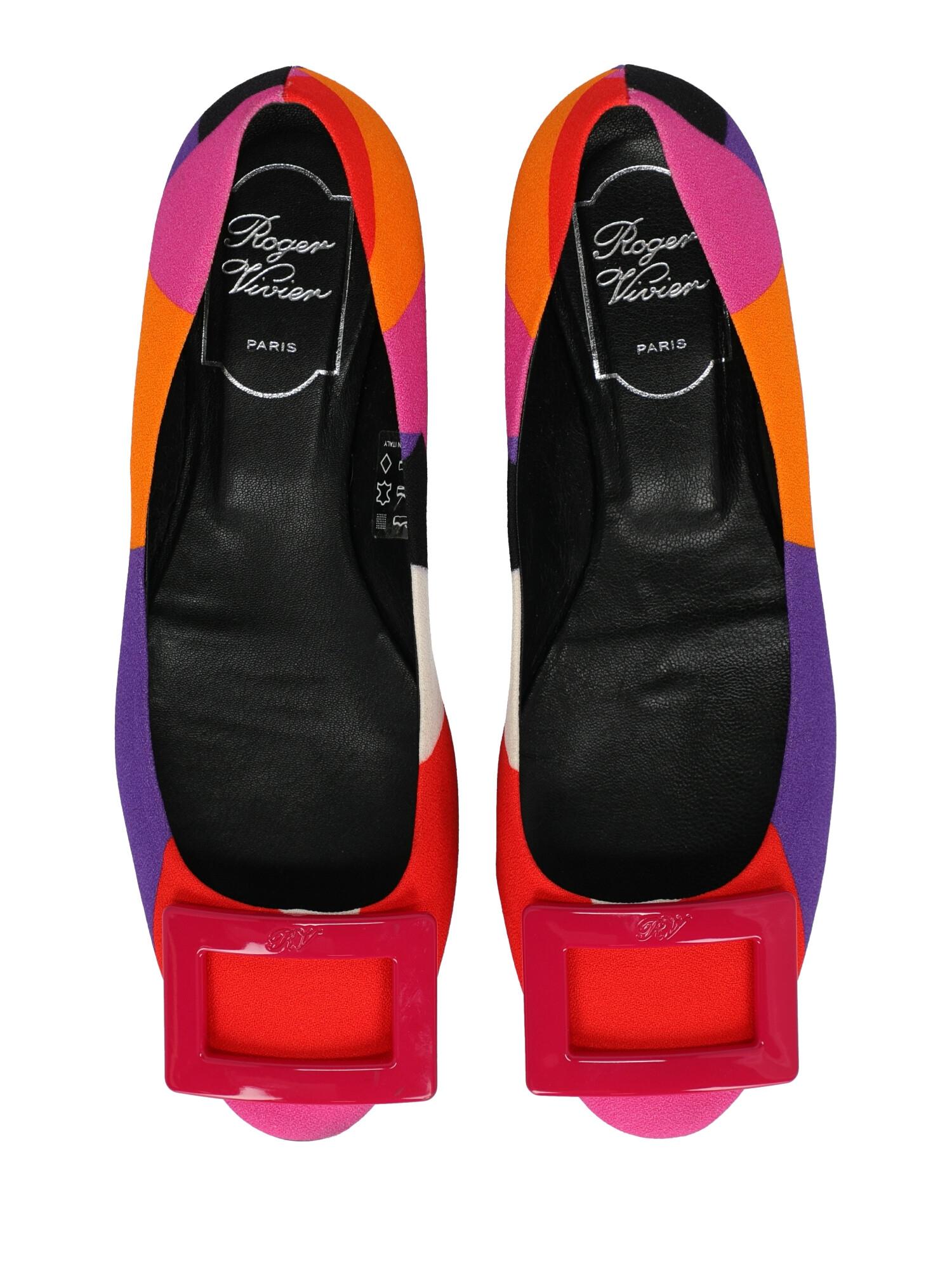 multicolor flats shoes