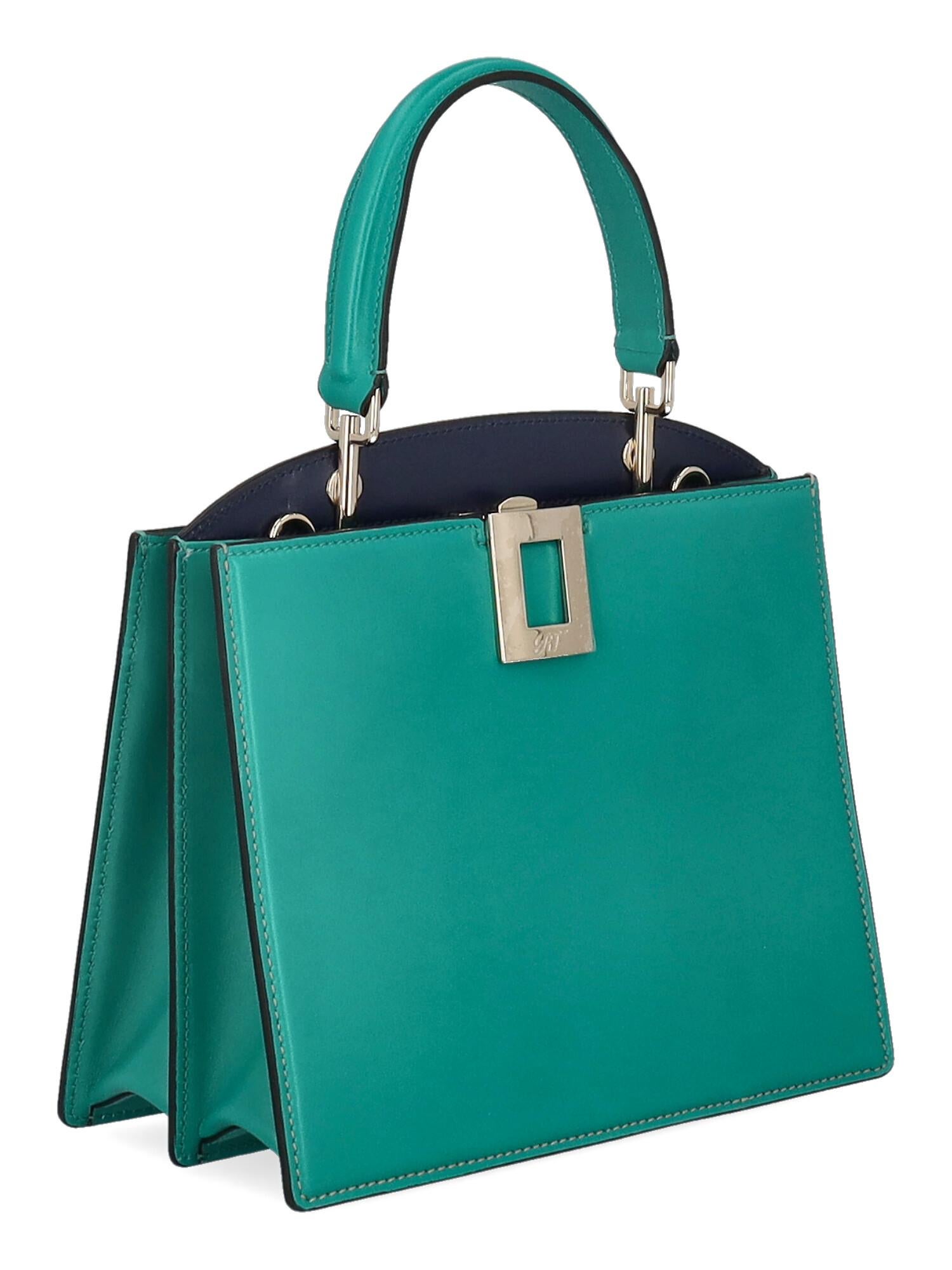 Blue Roger Vivier Women Handbags Green, Navy Leather  For Sale