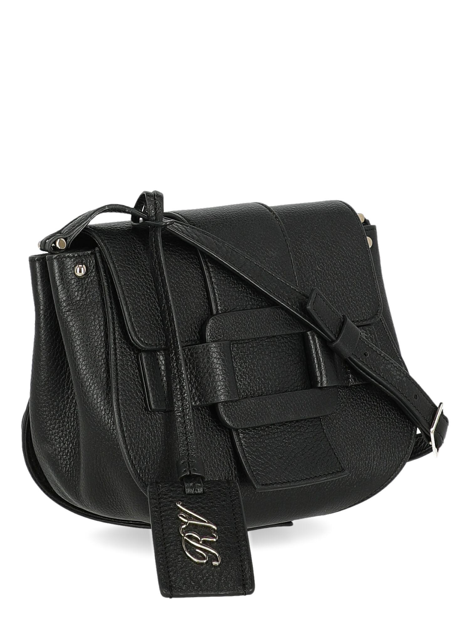 Roger Vivier  Women   Shoulder bags   Black Leather  In Good Condition For Sale In Milan, IT