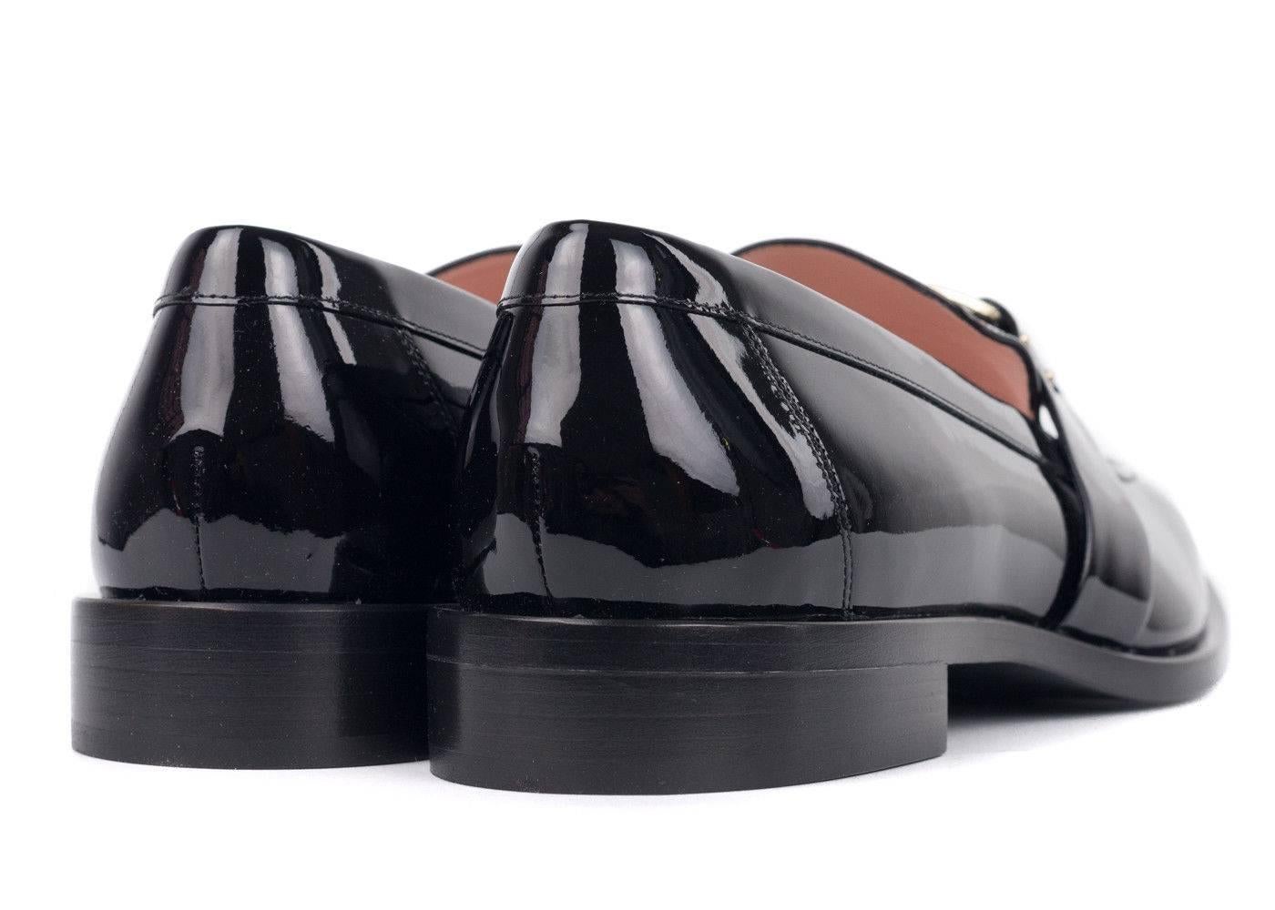 Roger Vivier Women's 30mm Black Patent Leather Loafers  1