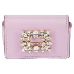 Roger Vivier Women's Pink Broche Vivier Buckle Mini Pouch Keyring