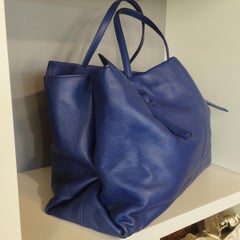 Roger Vivier XXL Blue Shopping Large Soft Bag