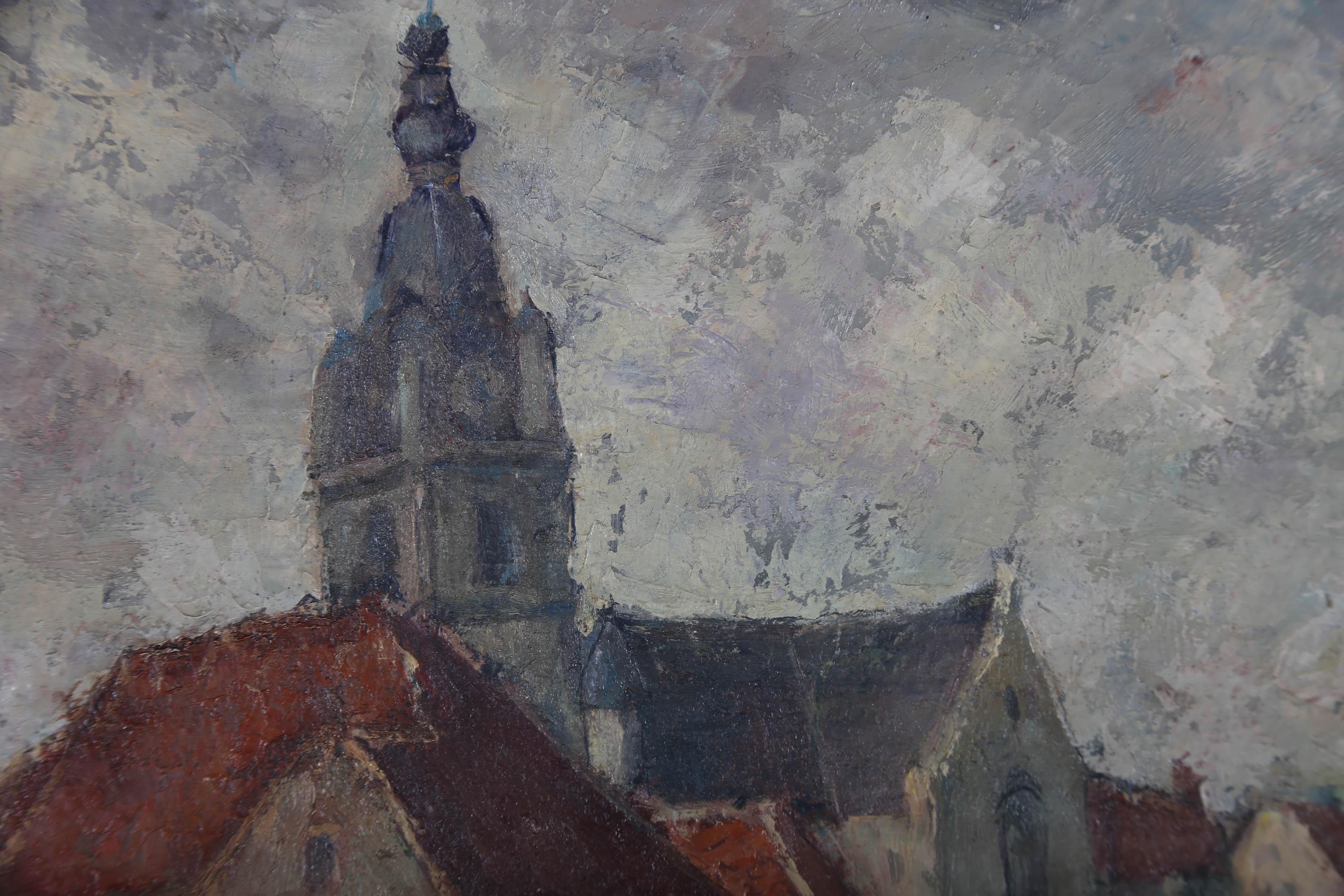 Roger Vlaminck (1910-1971) - Huile du milieu du 20e siècle, Vue de village 4