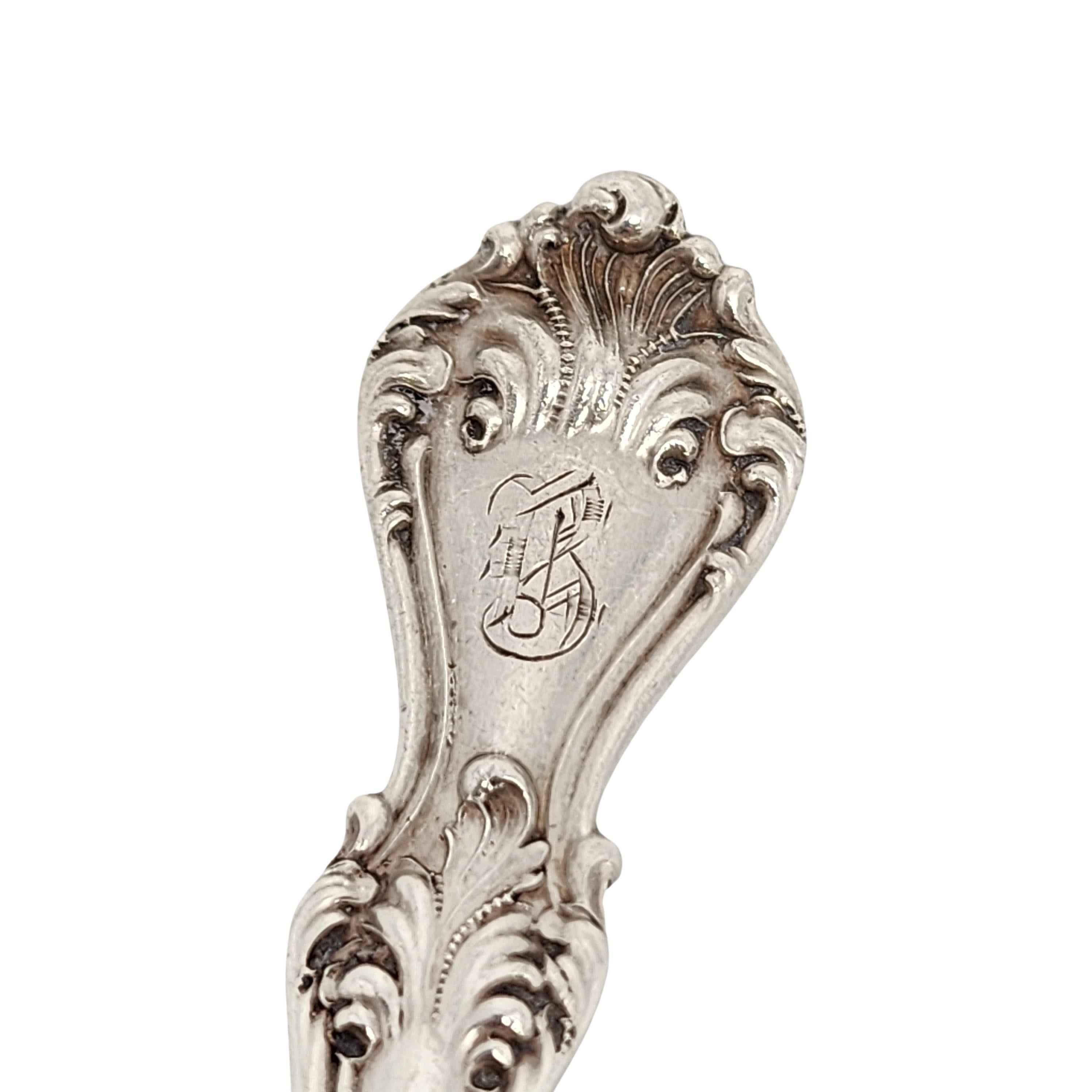 Roger Williams Silver Co Sterling Silver Corinthian Salad Fork w/Monogram #15838 For Sale 3