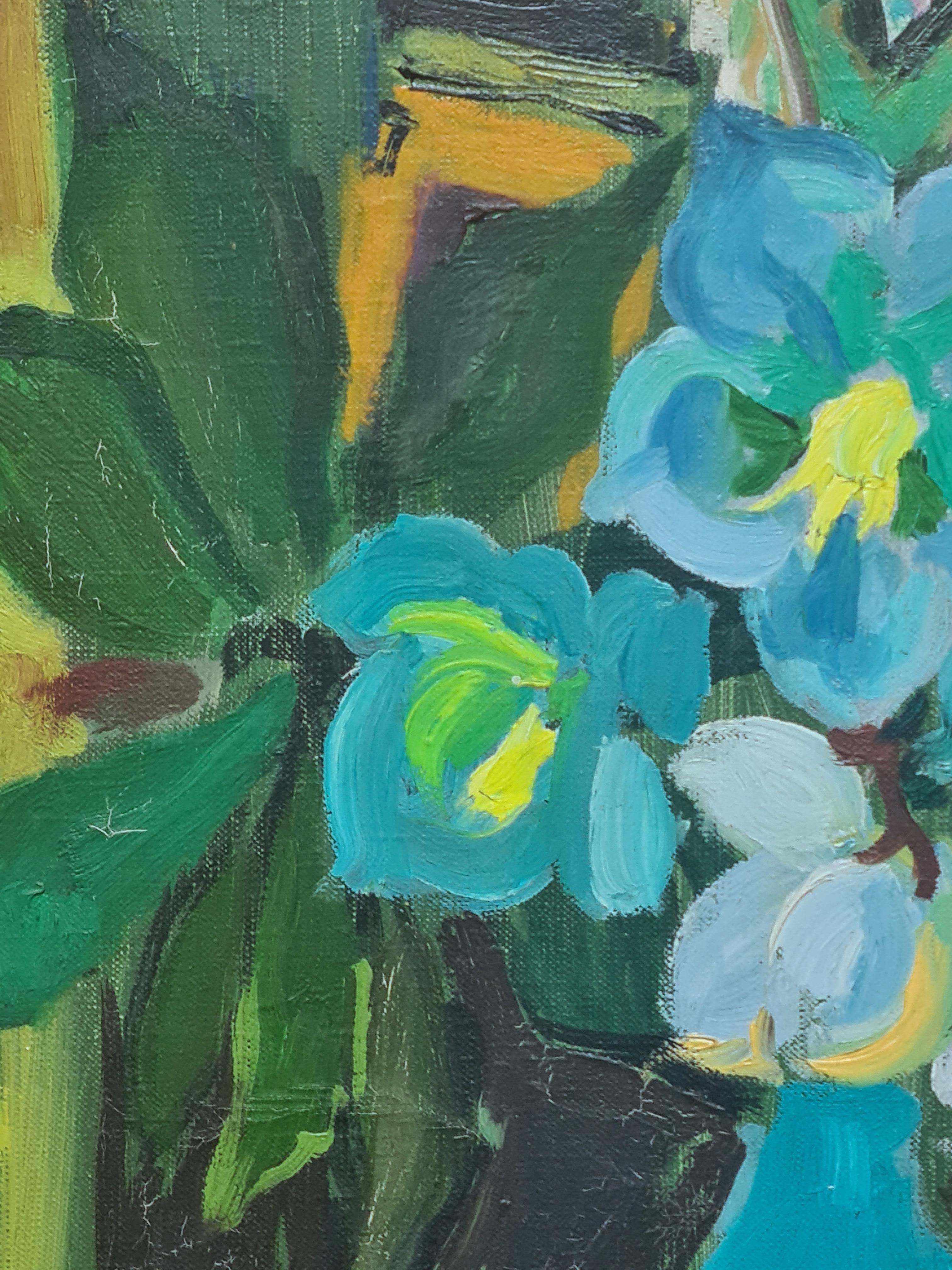 Still Life With Flowers, The Blue Vase, School of Matisse For Sale 2