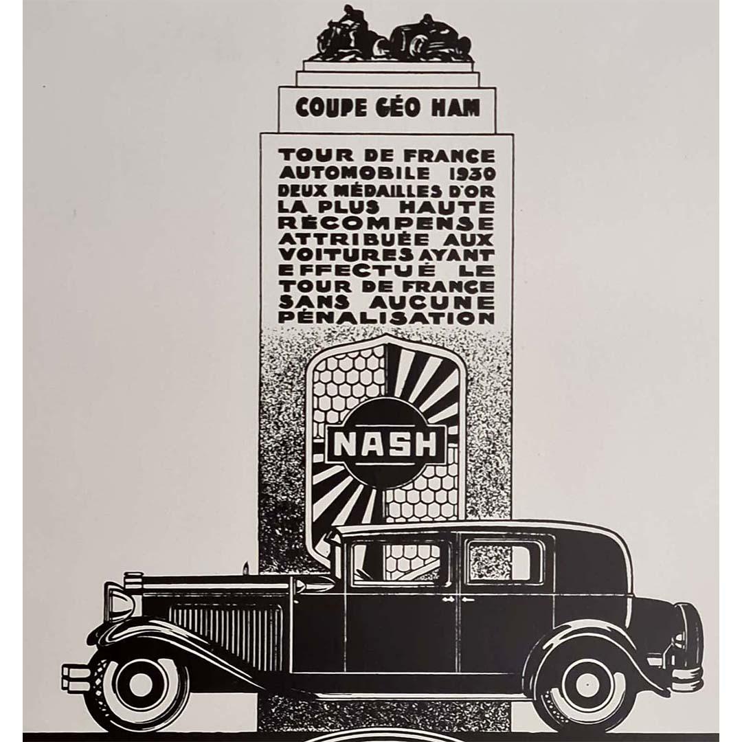 Circa 1930 Original Poster by Rogerio for the car brand Nash - Art Déco For Sale 1