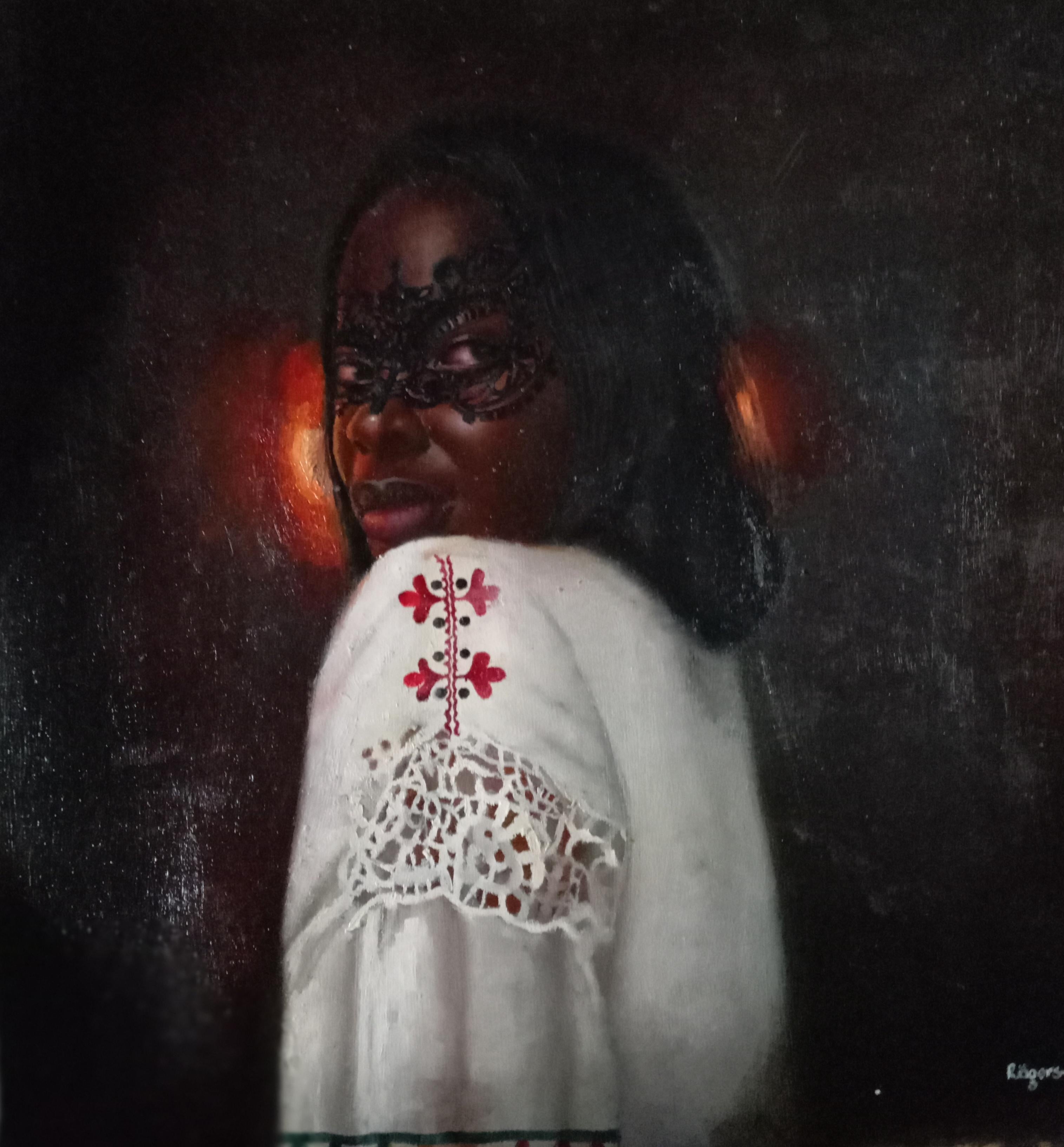 Auf den ersten Blick - 21. Jahrhundert, Romantik, Figurativ, Porträt, Frauen, Afrika
