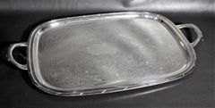Rogers Antique Styled Silver Plated Engraved Serving Tray