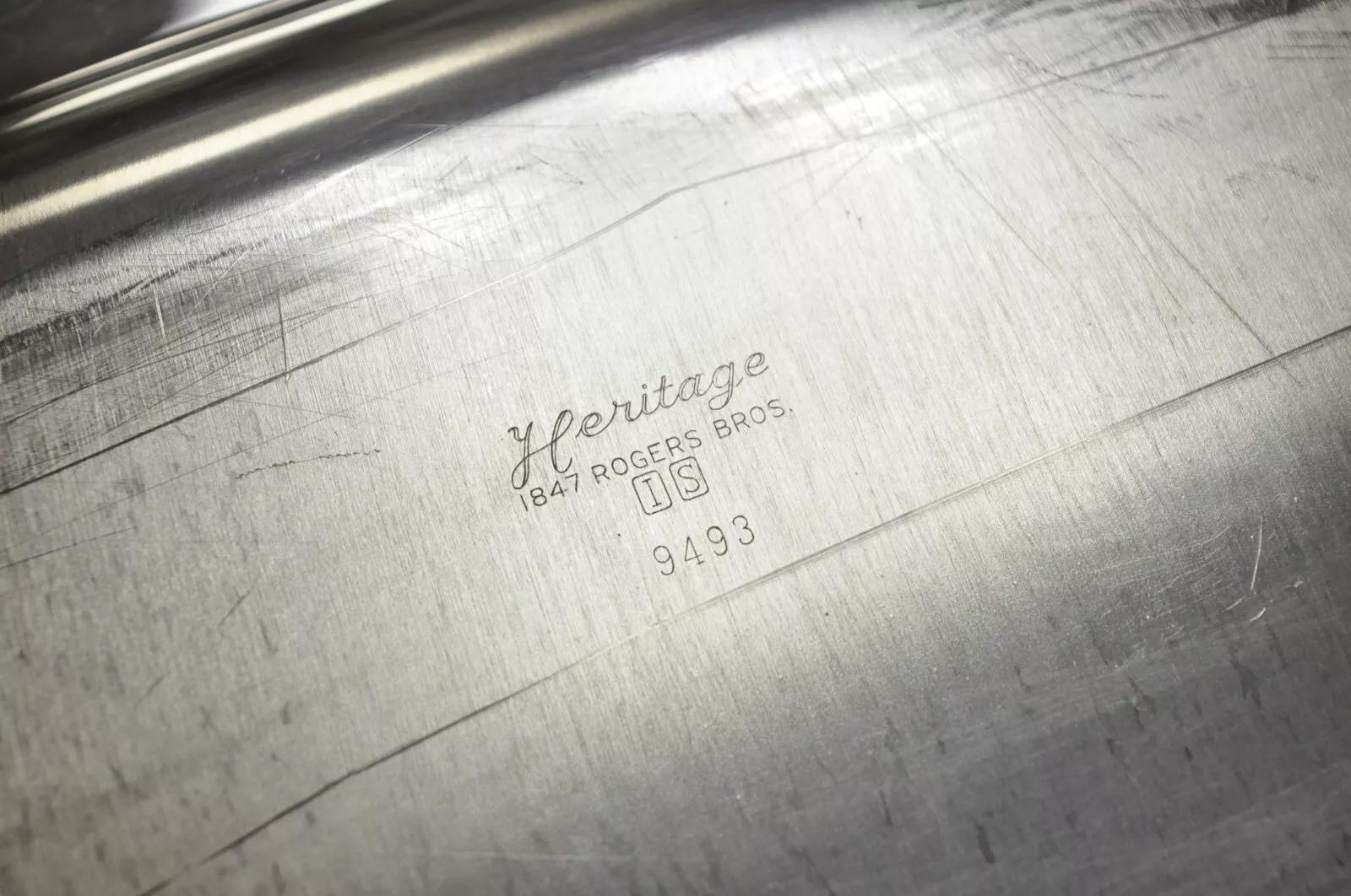 Rogers Bros. 1847 Heritage 9493 Bandeja grande plateada para servir Bandeja en venta 3