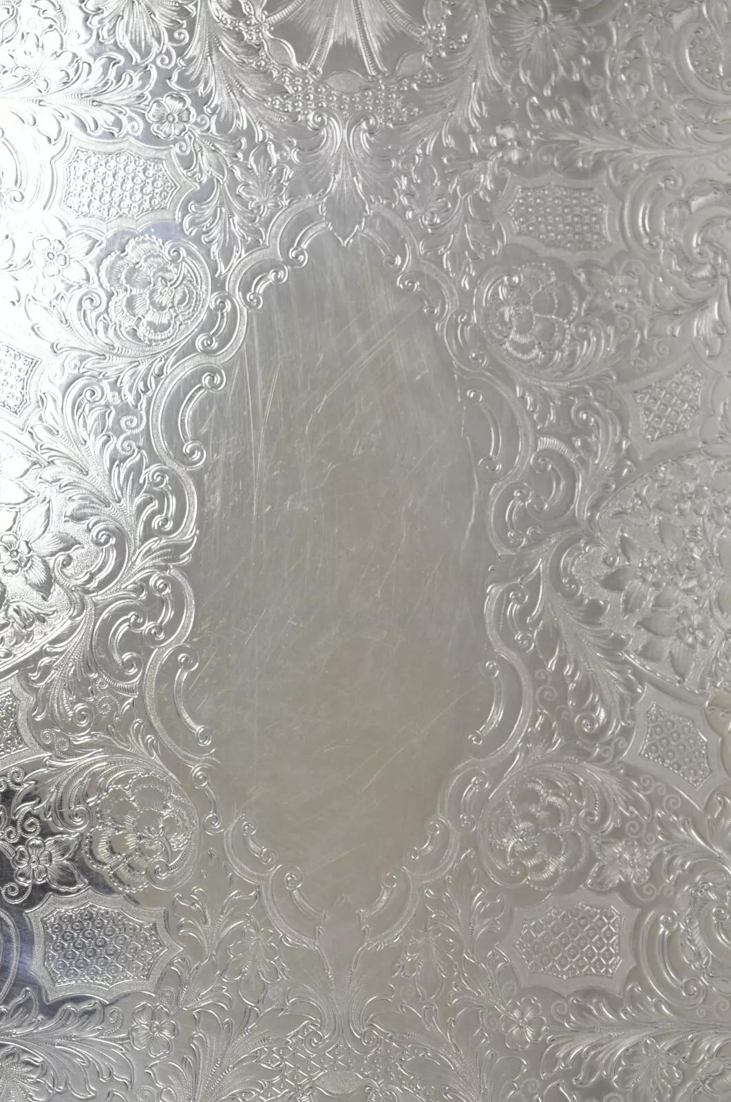 Rogers Bros. 1847 Heritage 9493 Bandeja grande plateada para servir Bandeja Chapado en plata en venta