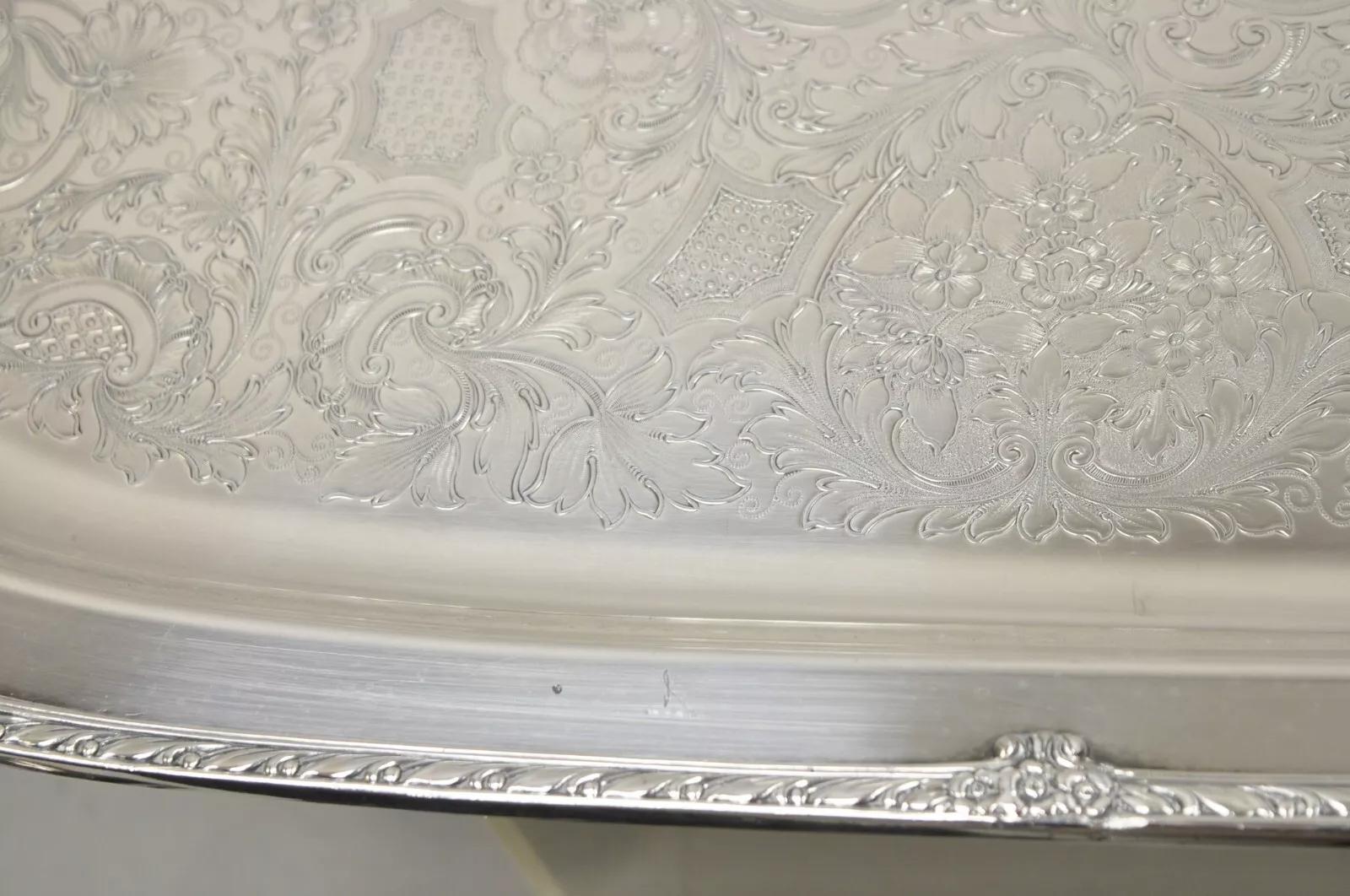 Rogers Bros. 1847 Heritage 9493 Bandeja grande plateada para servir Bandeja en venta 2