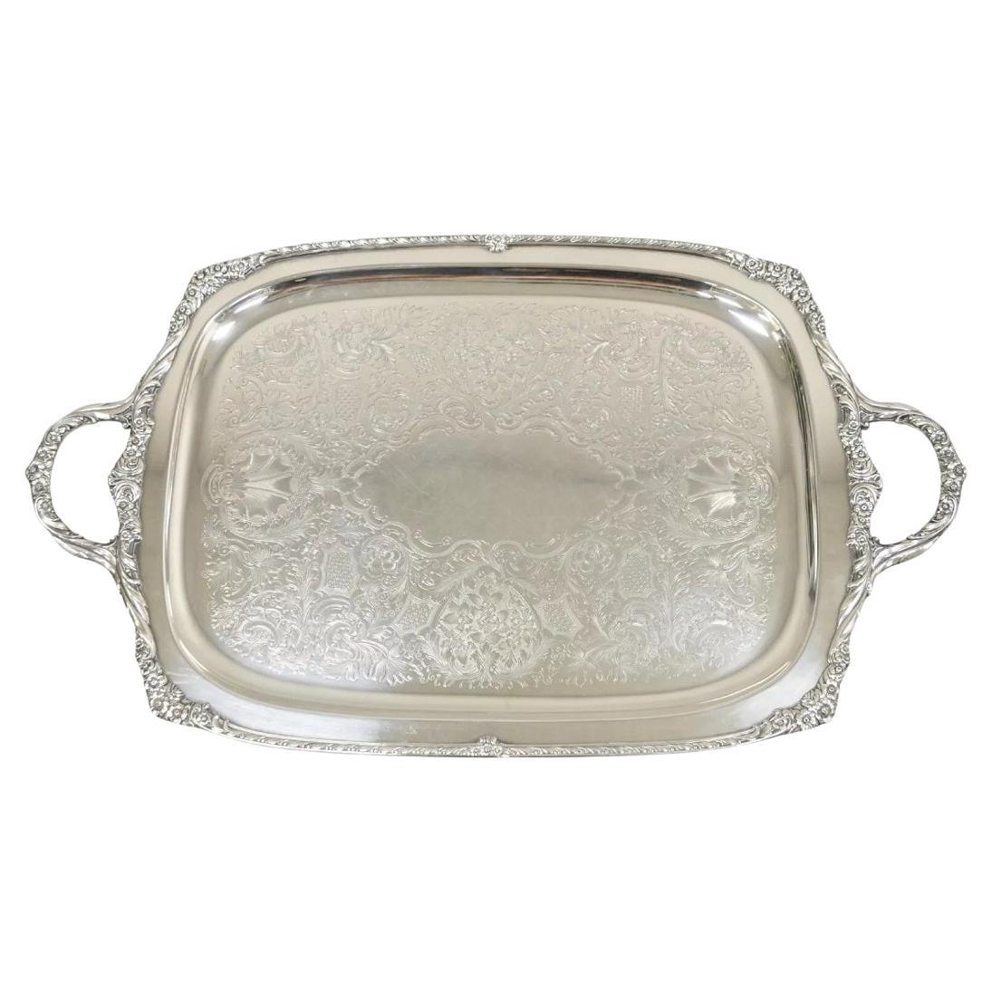 Rogers Bros. 1847 Heritage 9493 Large Silver Plated Serving Platter Tray