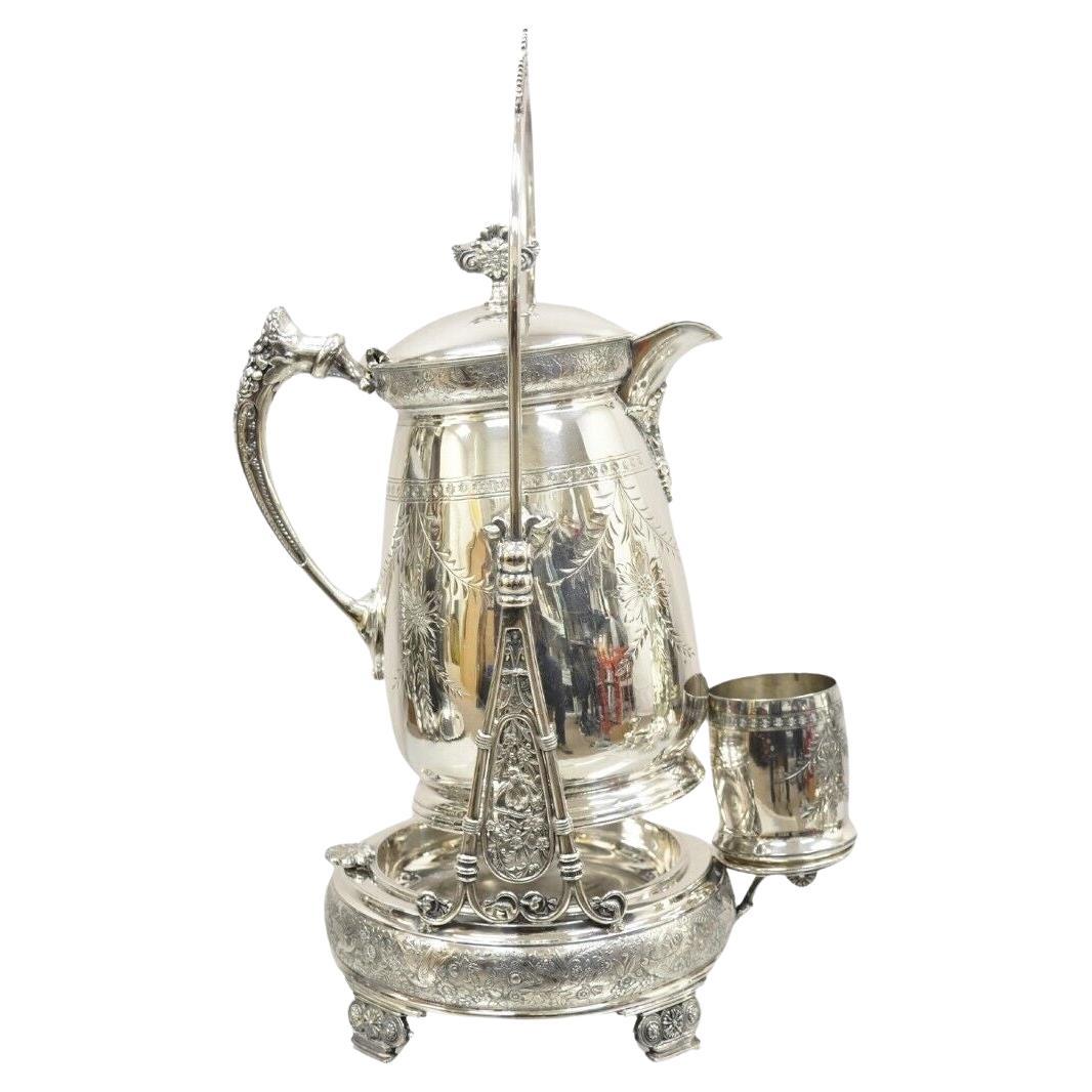 Rogers Smith & Co Jarra Victoriana de Agua con Limonada Basculante y Soporte, Plateada
