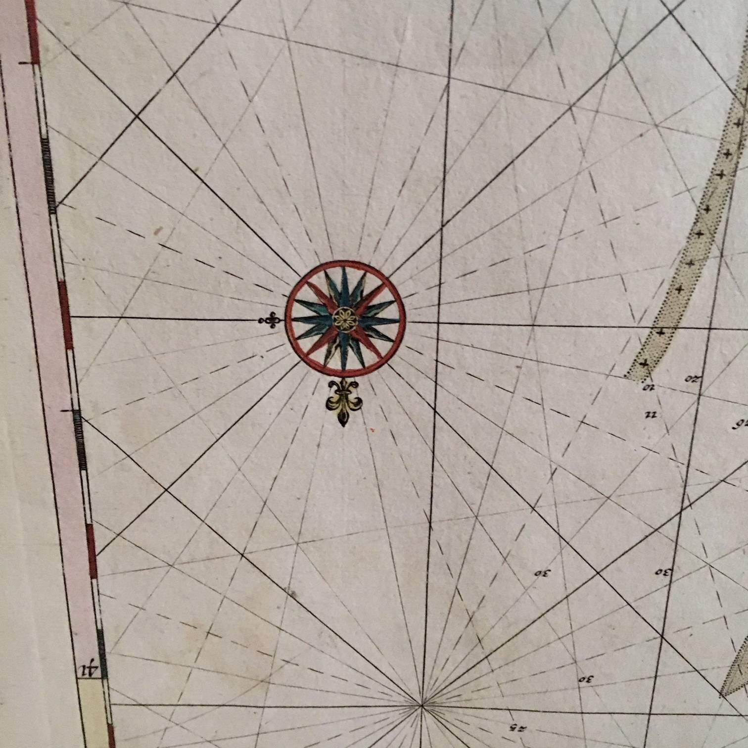 Roggeveen's Hand Colored Chart of Cape Cod and the Islands, 1675 In Excellent Condition In Nantucket, MA