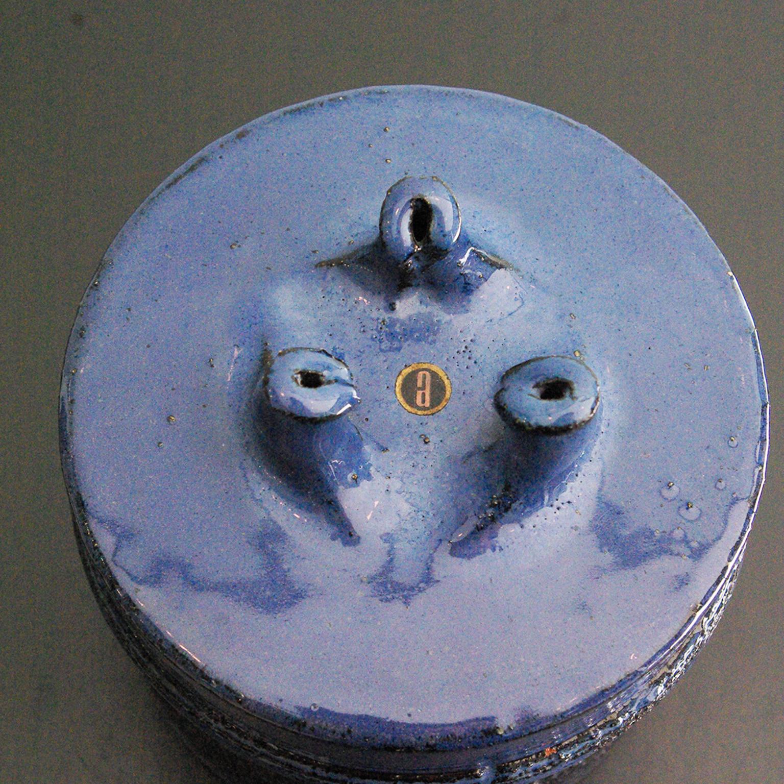 Rogier Vandeweghe Blue Ceramic Lidded Pot by Amphora 4