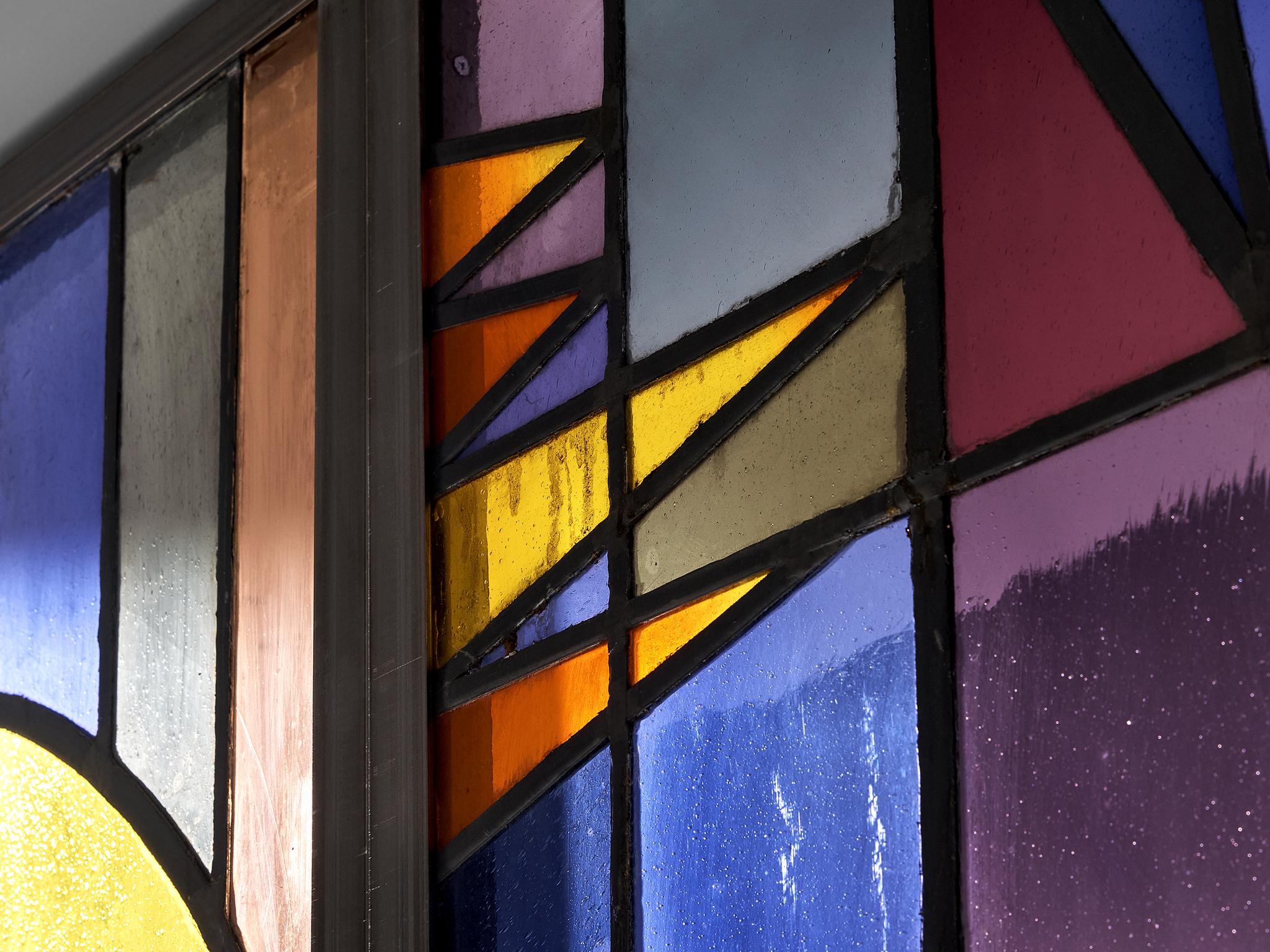 Rogier Vandeweghe Large Stained Glass Panel For Sale at 1stDibs stained glass room divider