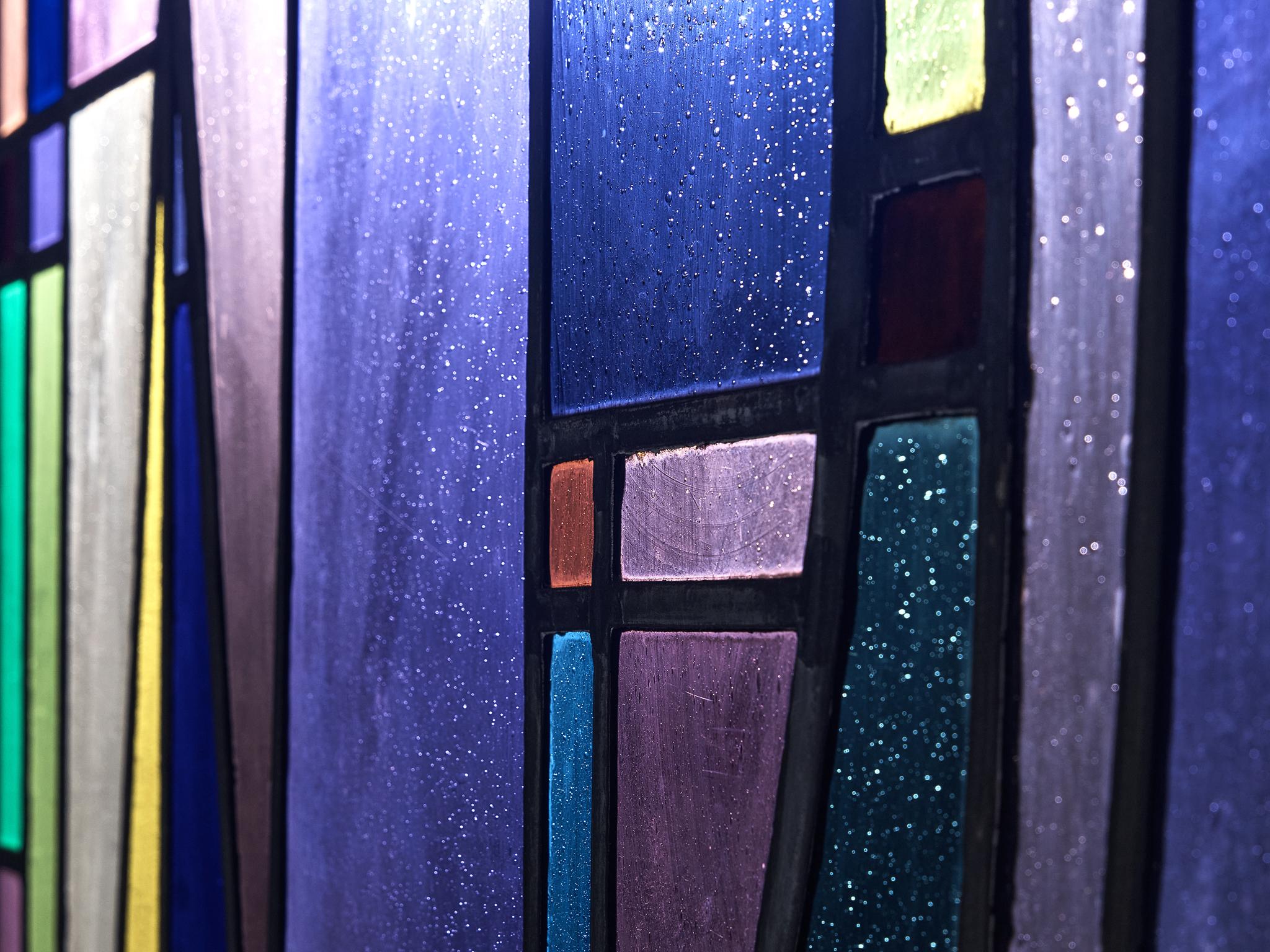 Rogier Vandeweghe Large Stained Glass Panel For Sale at 1stDibs stained glass room divider