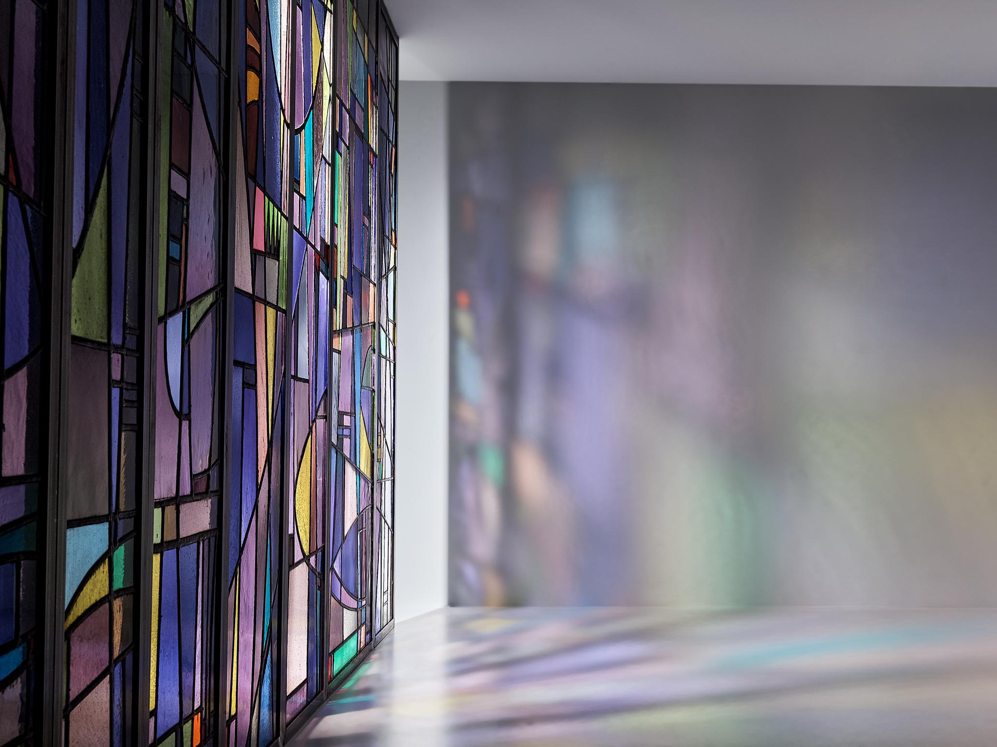 Rogier Vandeweghe Large Stained Glass Panel For Sale at 1stDibs stained glass room divider