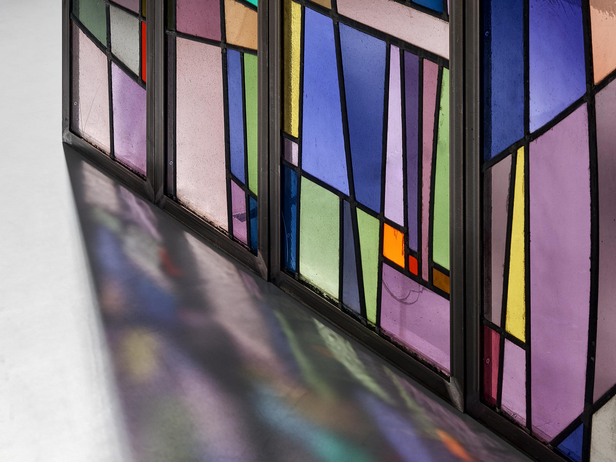 Rogier Vandeweghe Large Stained Glass Panel For Sale at 1stDibs stained glass room divider