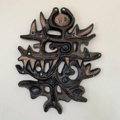 Ceramica smaltata a parete di Rogier Vandeweghe per Amphora, 1960 circa, Belgio.