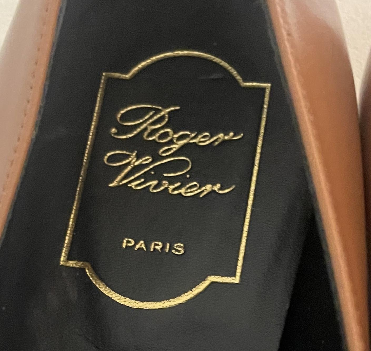 Rogier Vivier Trompette Leather Ballet Flats 42 brown 4