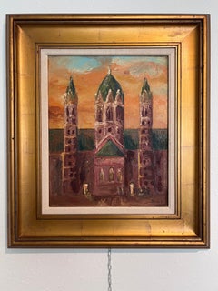 Original Oil Painting on canvas – “Mainz Cathedral” by Rogov V.A., 2006, Framed