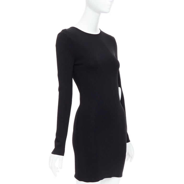 ROHE black viscose blend cut out bodycon mini dress IT34 XXS For Sale at  1stDibs