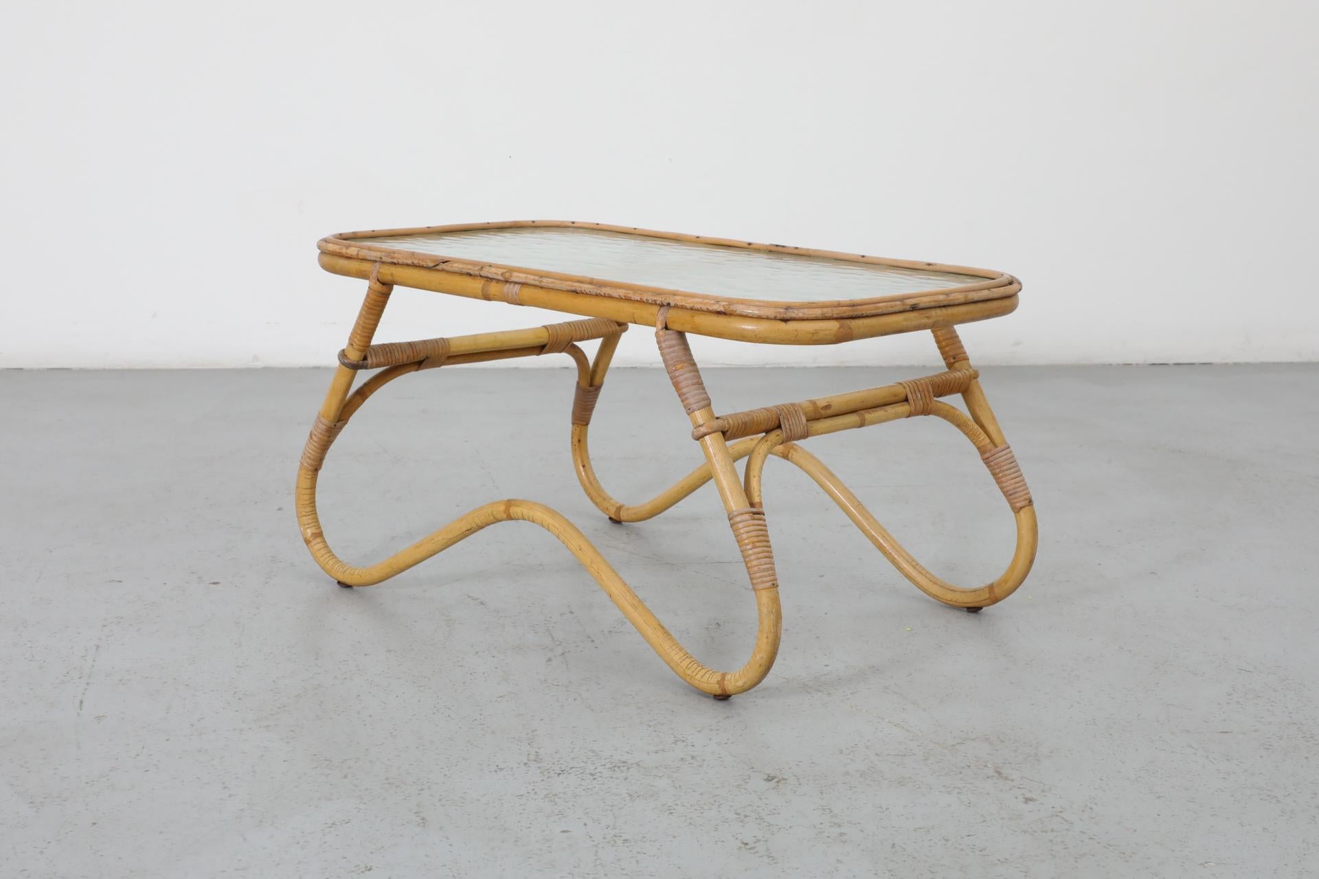 Table d'appoint Rohe Noordwolde (attr) en bambou du milieu du siècle dernier en vente 4