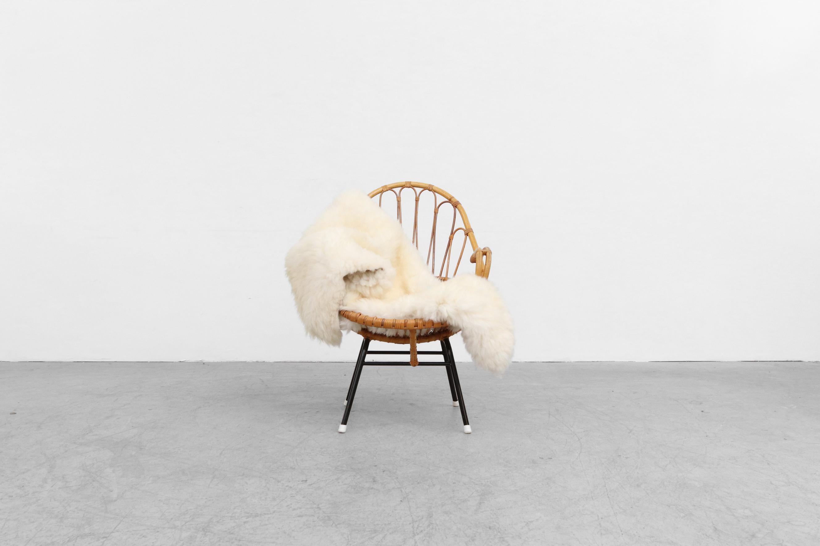 Rohe Noordwolde Bamboo Armchair with Decorative Back and Black Legs For Sale 13