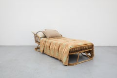 Large Tito Agnoli (attr) Bamboo Daybed Bamboo and Rattan Daybed