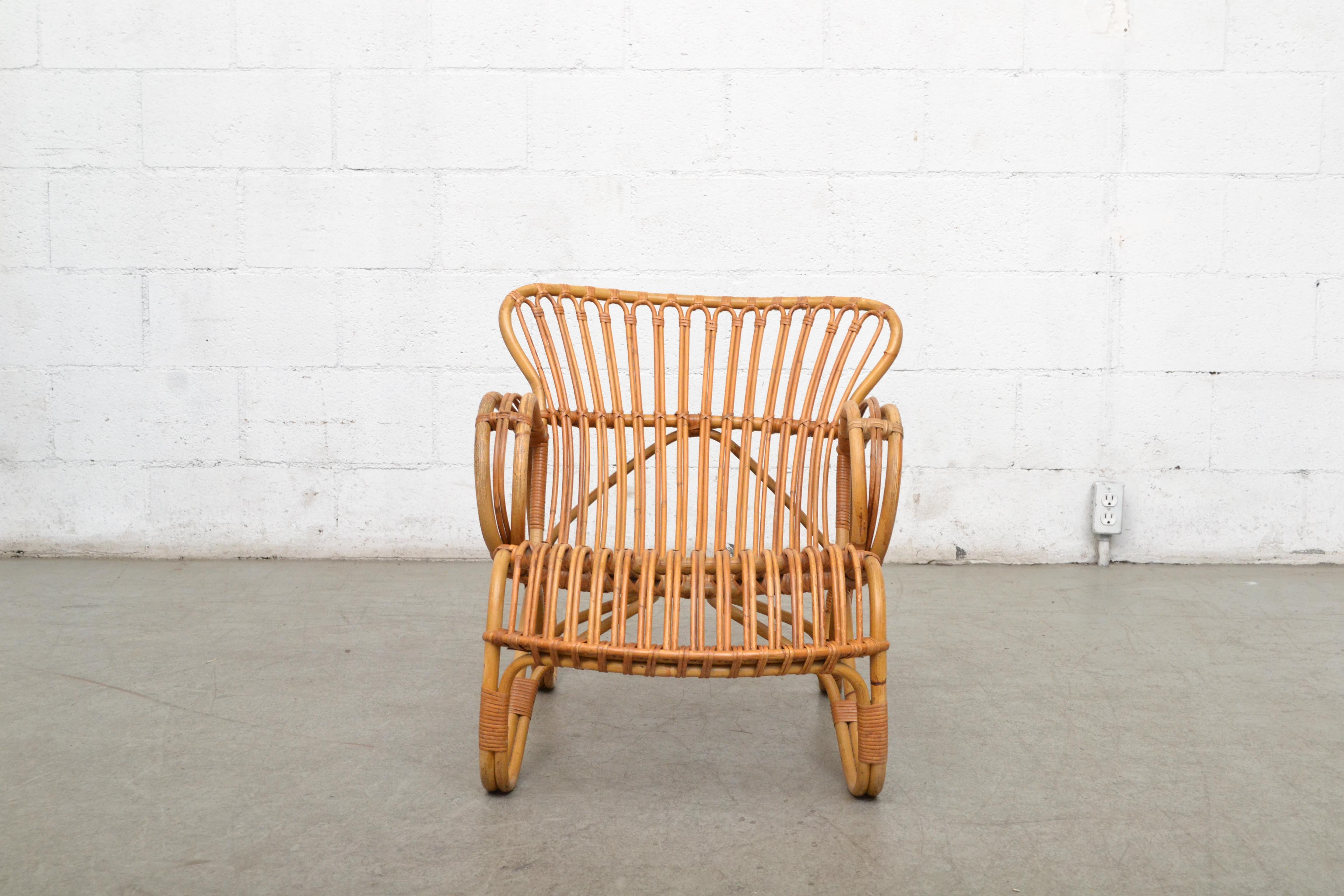 low bamboo chair