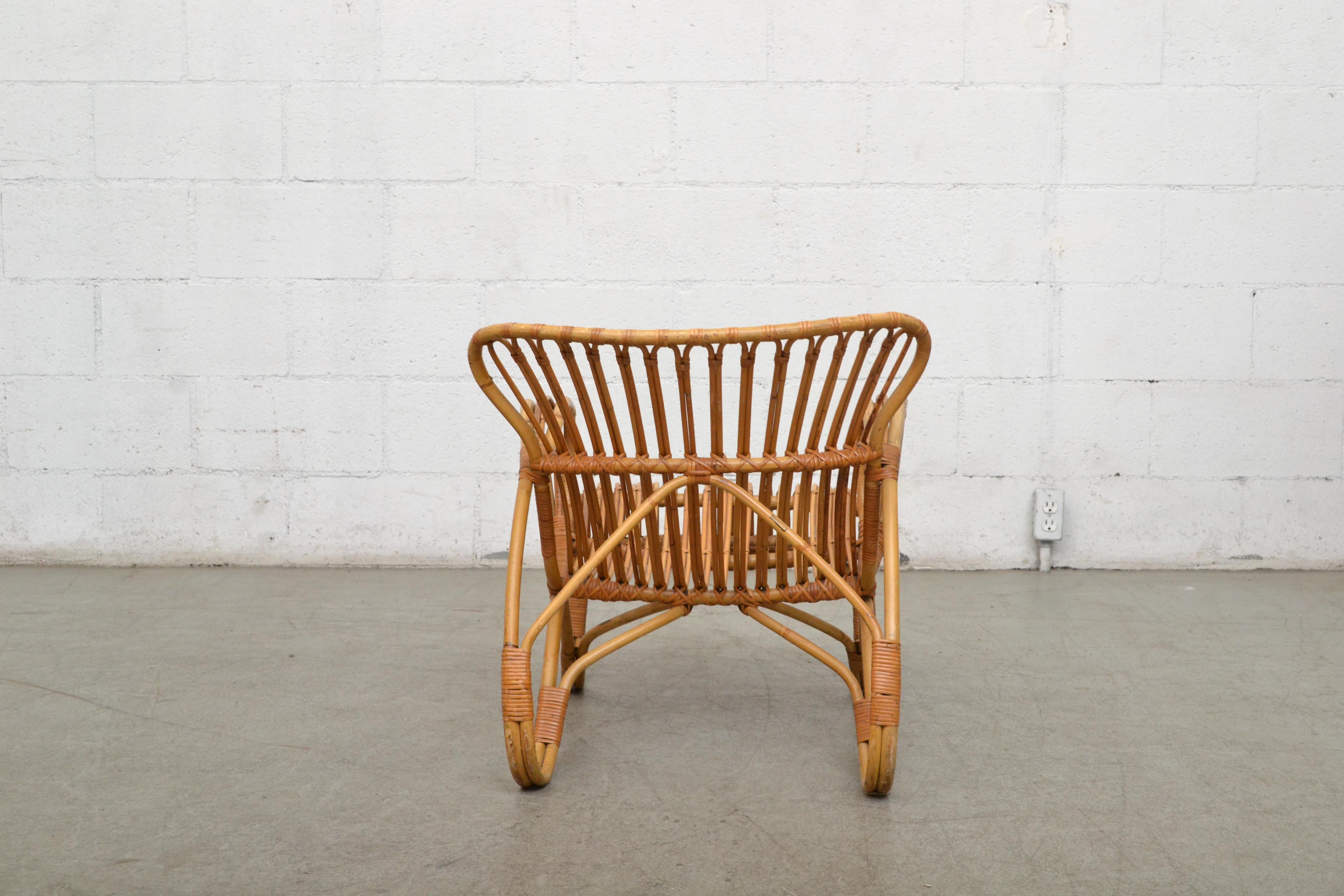 Dutch Rohe Noordwolde Low Back Bamboo Lounge Chair