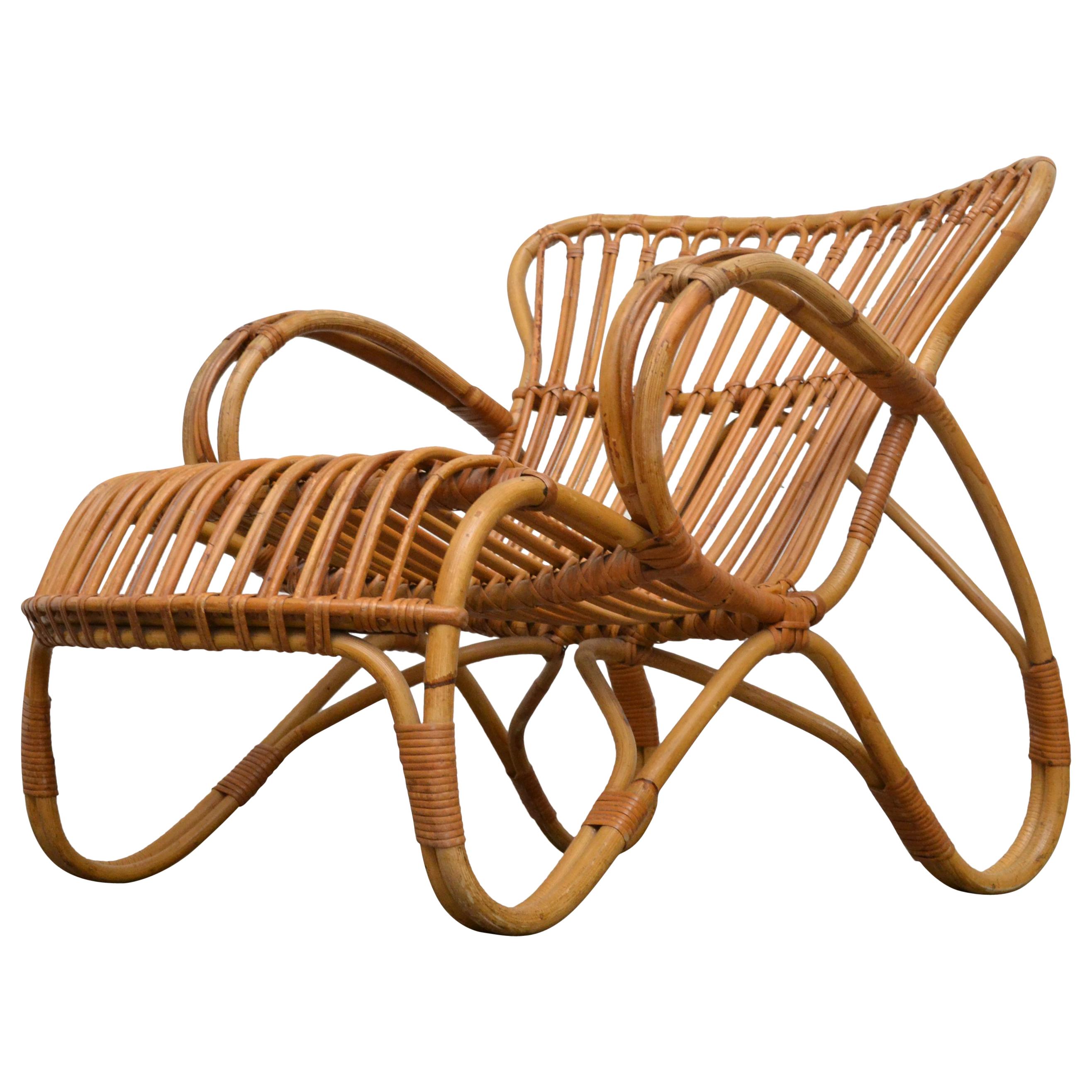 Rohe Noordwolde Low Back Bamboo Lounge Chair