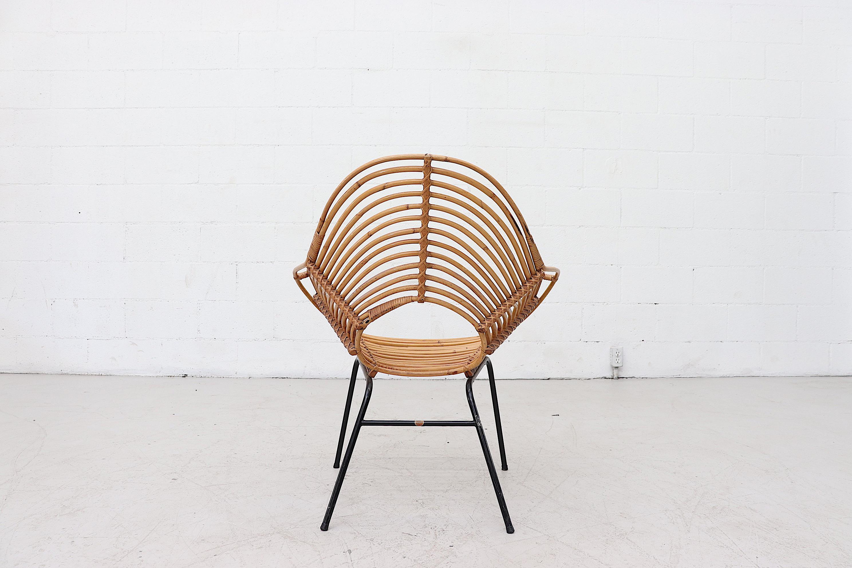Dutch Rohe Noordwolde Onion Skin Patterened Bamboo Hoop Chair
