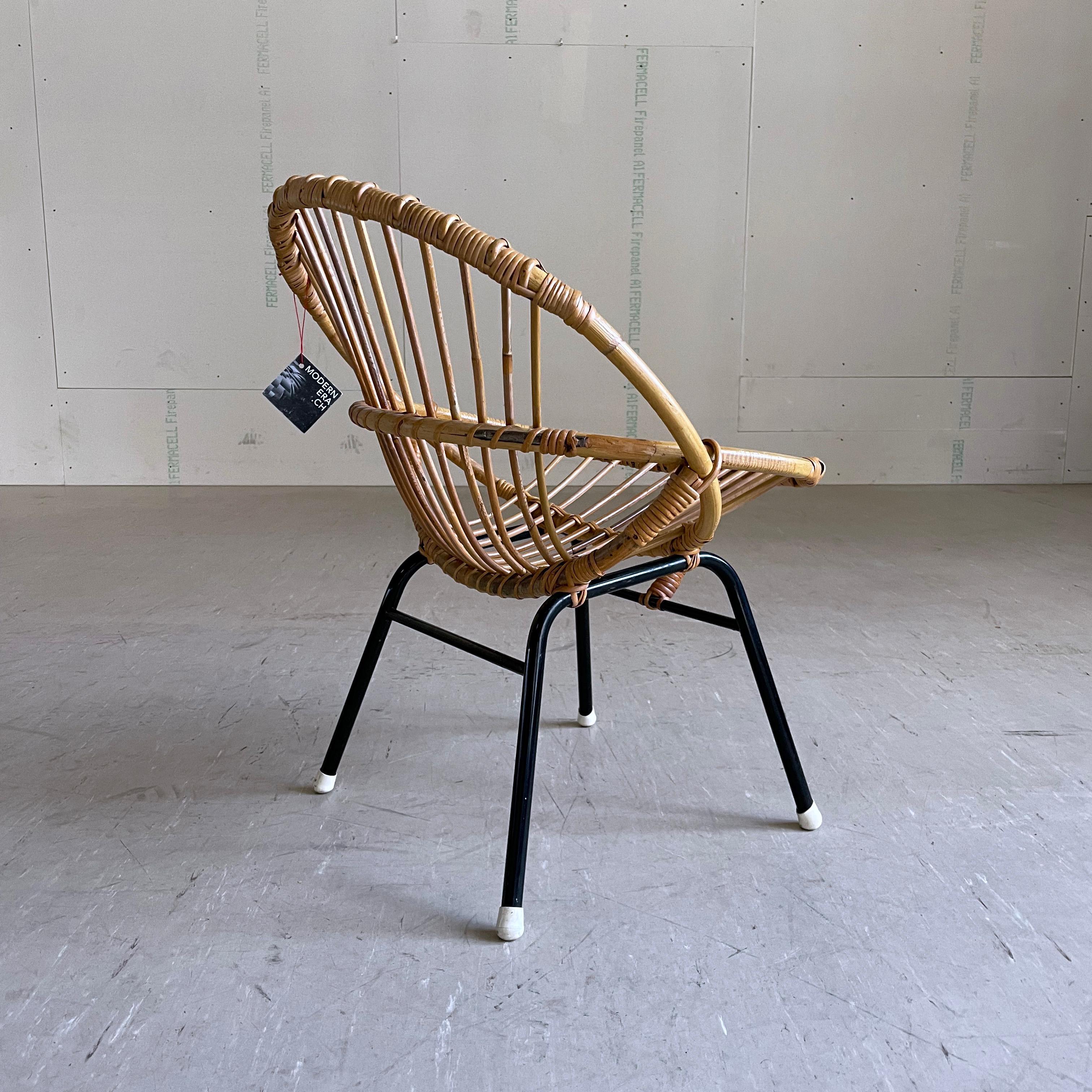 Rohé Noordwolde rattan child's chair, 1958 For Sale 3