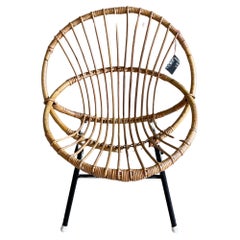 Retro Rohé Noordwolde rattan child's chair, 1958