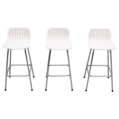 Rohe Noordwolde set of 3 Rattan Bar Stools 1960s Holland