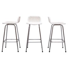 Rohe Noordwolde set of 3 Rattan Bar Stools 1960s Holland
