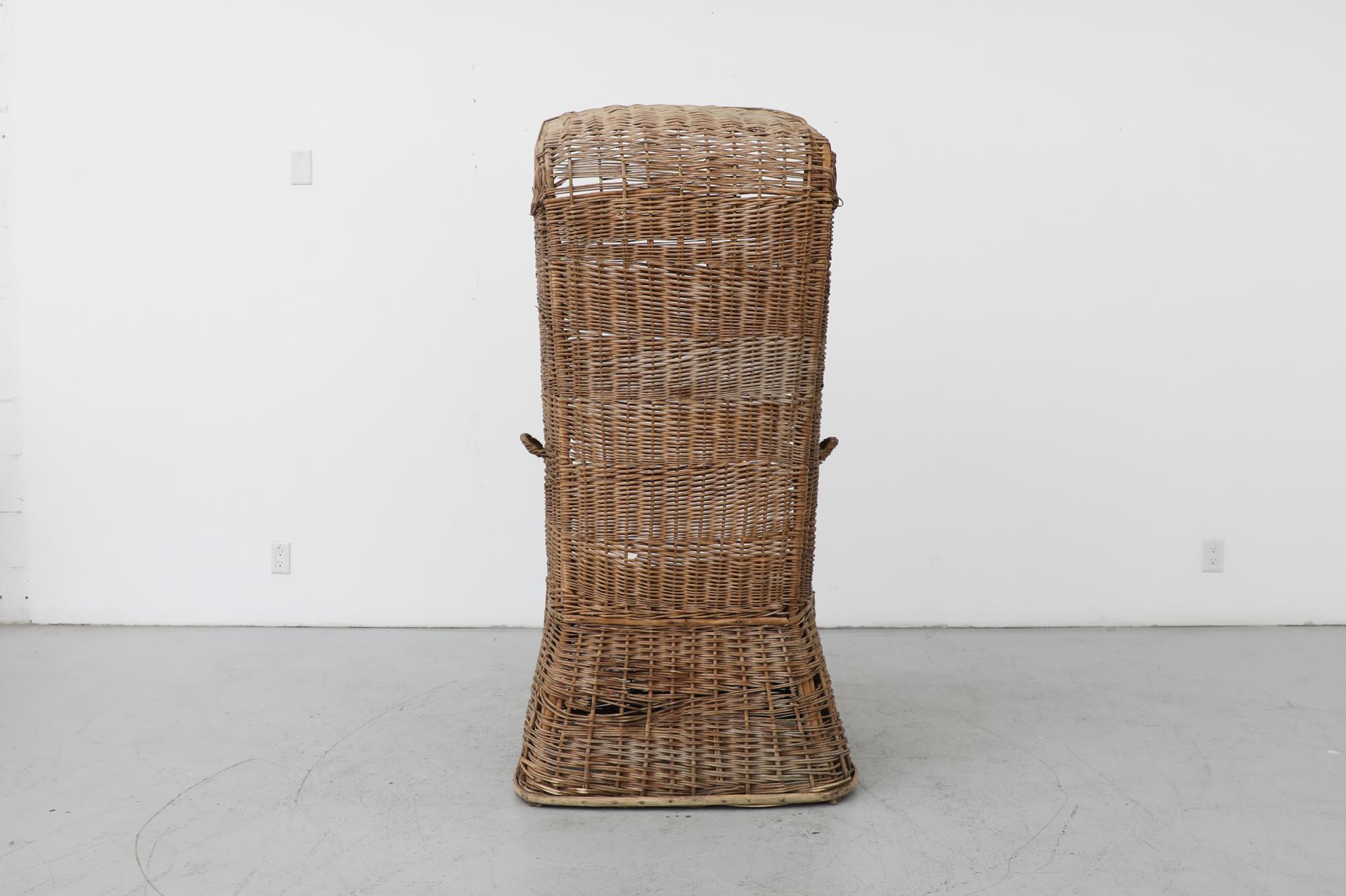 Mid-20th Century Rohe Noordwolde Style Rattan Beach Throne For Sale