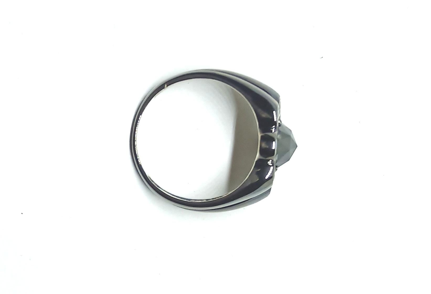 One of a Kind Black Rose Cut and Round Grey Diamond  Black Gold Fashion Ring For Sale 1