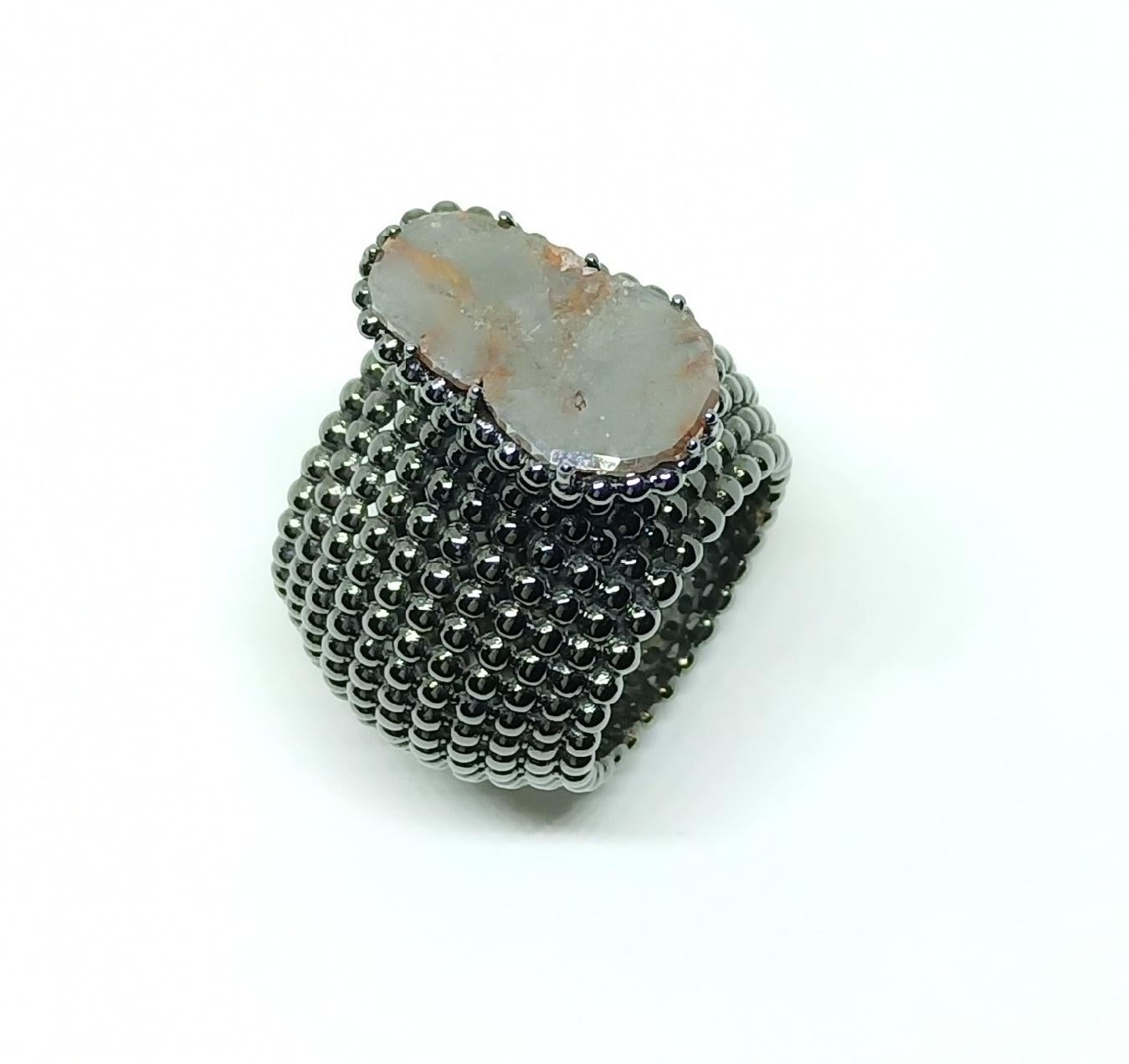 One of a Kind Contemporary 18 Karat Gold Diamond Ring In New Condition For Sale In NEW DELHI, IN