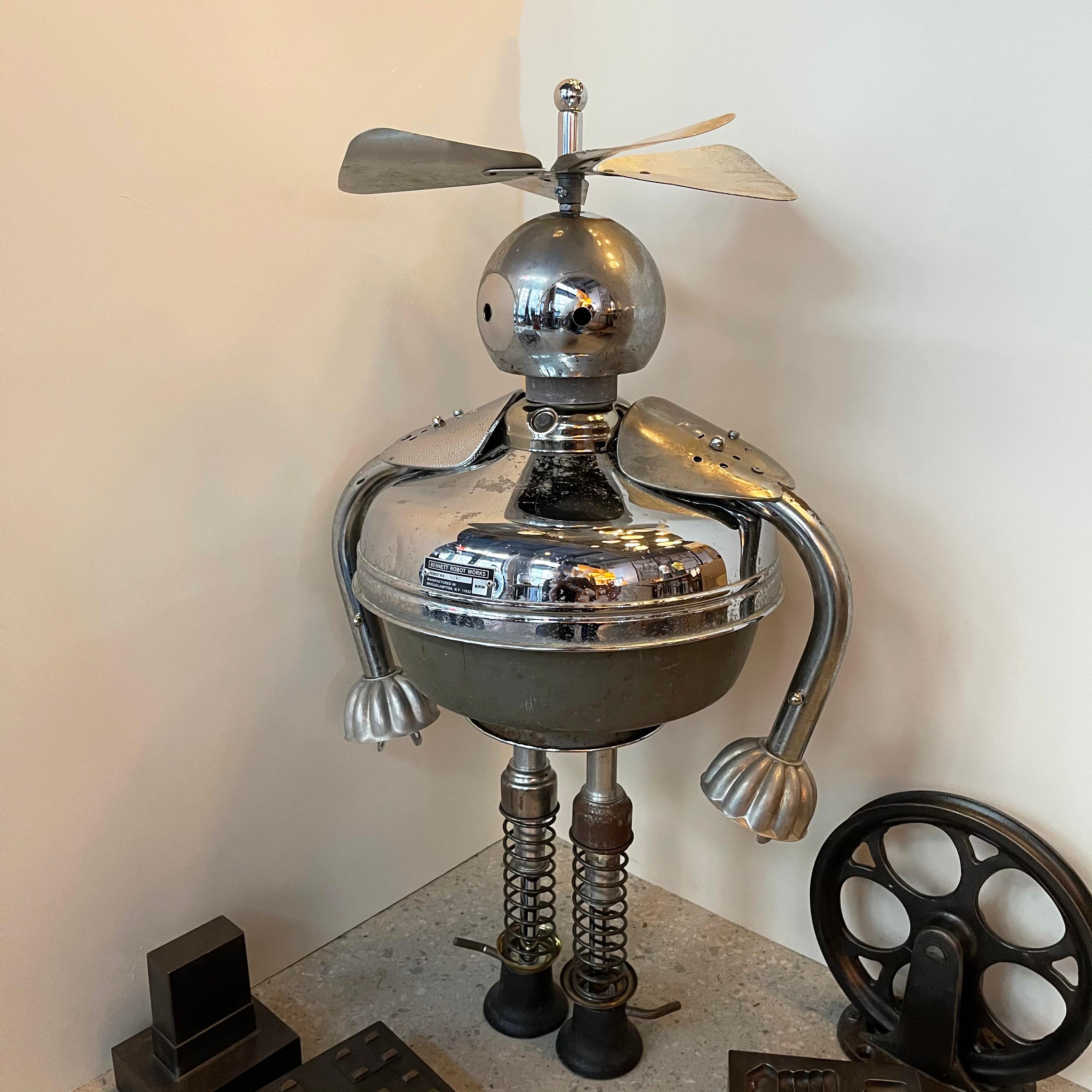 Custom robot sculpture named Rohl by Bennett Robot Works, Brooklyn, NY

Bennett Robot Works, robot sculptures created by Gordon Bennett, are composed of found, vintage objects used in their unaltered entirety. They are inspired by Norman Bel