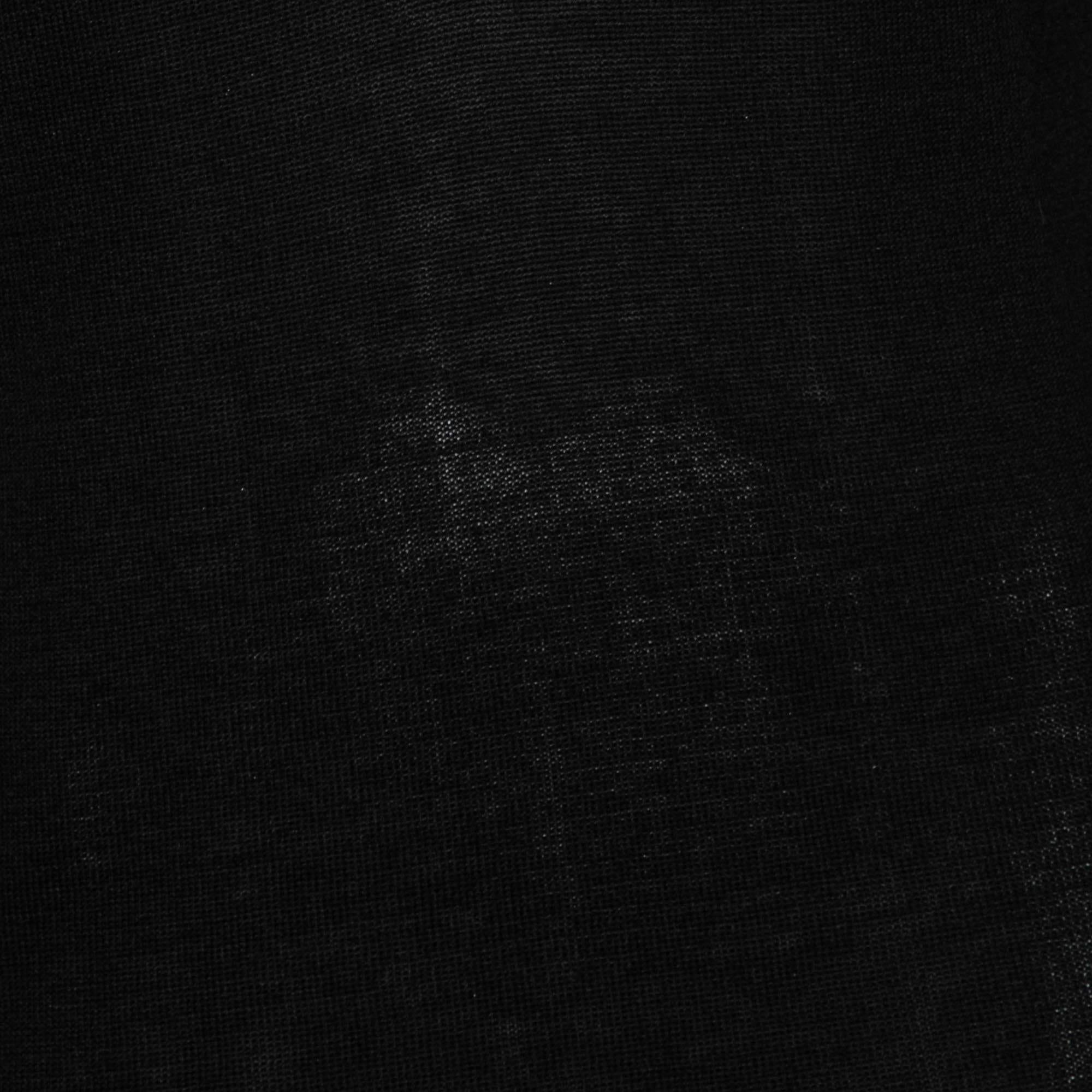 Roi Pullover aus schwarzer Seide und Kaschmirstrick mit Ausschnittsdetails M (Schwarz)